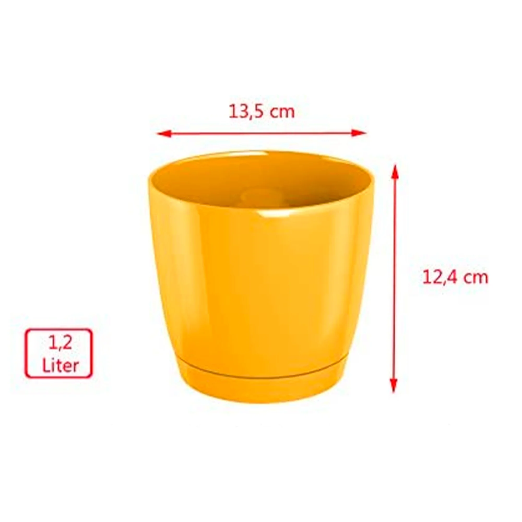 Maceta Redonda De Plastico Coubi Round P En Color Cafe Con Leche 13,5 (largo) X 13,5 (ancho) X 12,4 (altura) Cm - Image 4
