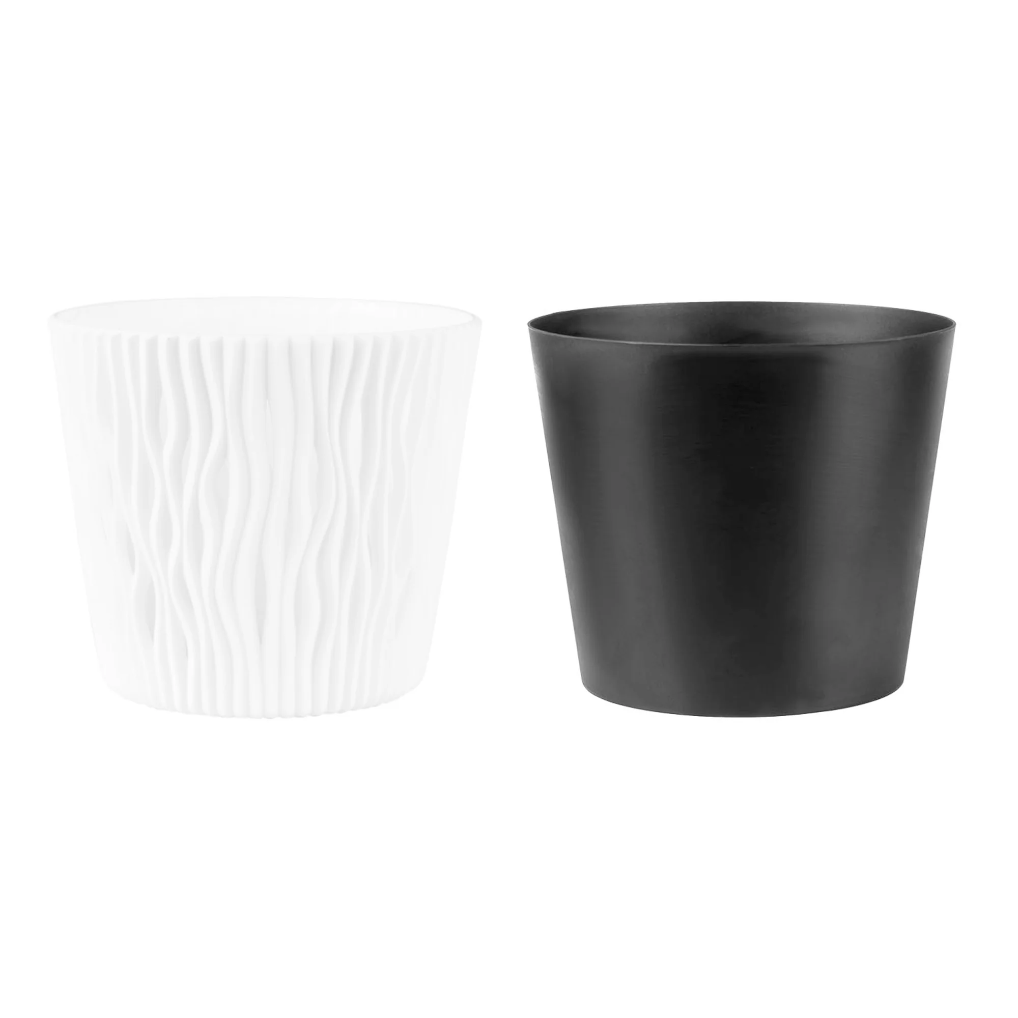 Maceta Redonda De Plastico Sandy Round En Color Blanco 12 (largo) X 12 (ancho) X 11,1 (alto) Cm - Image 3