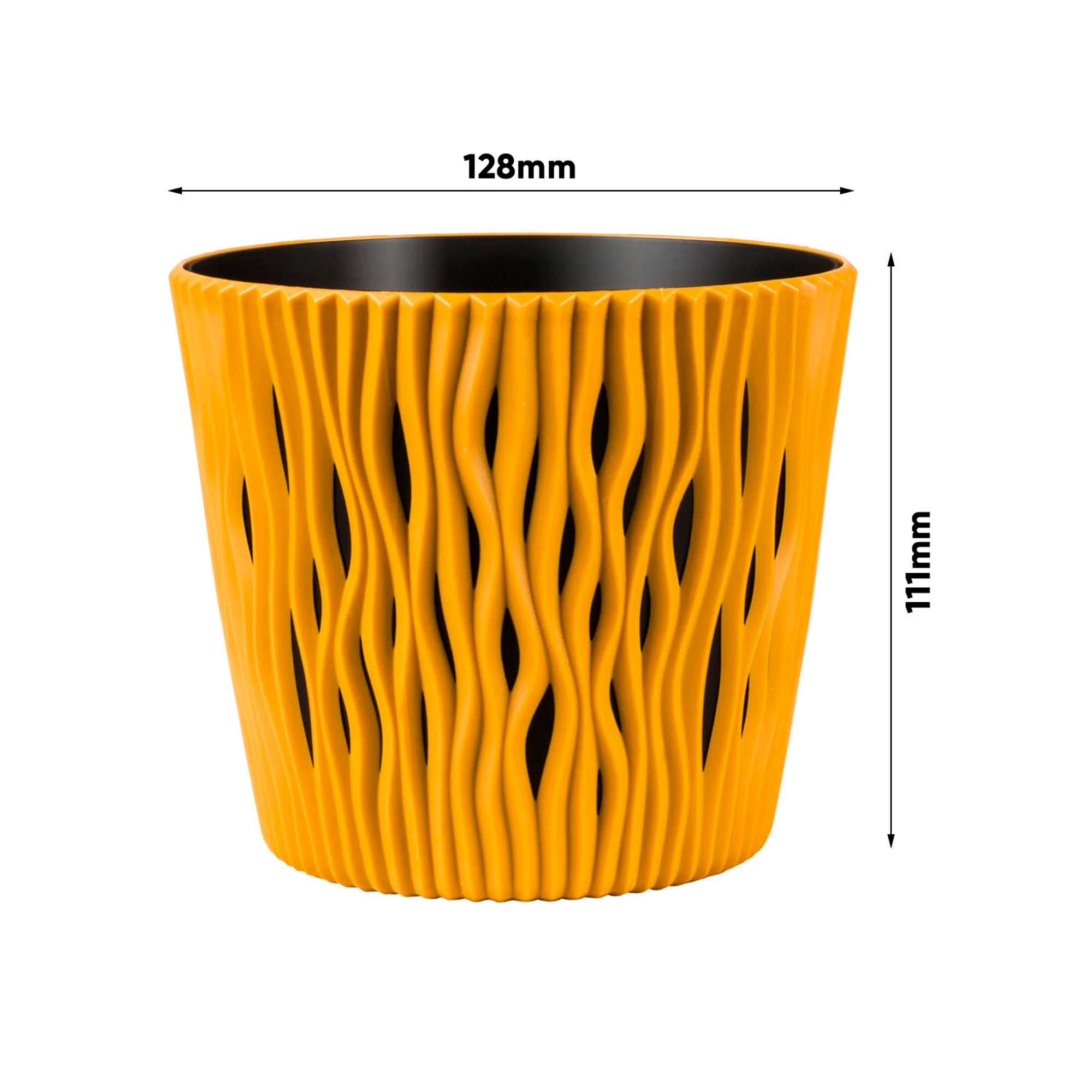 Maceta Redonda De Plastico Sandy Round En Color Gris 12 (largo) X 12 (ancho) X 11,1 (alto) Cm - Image 2