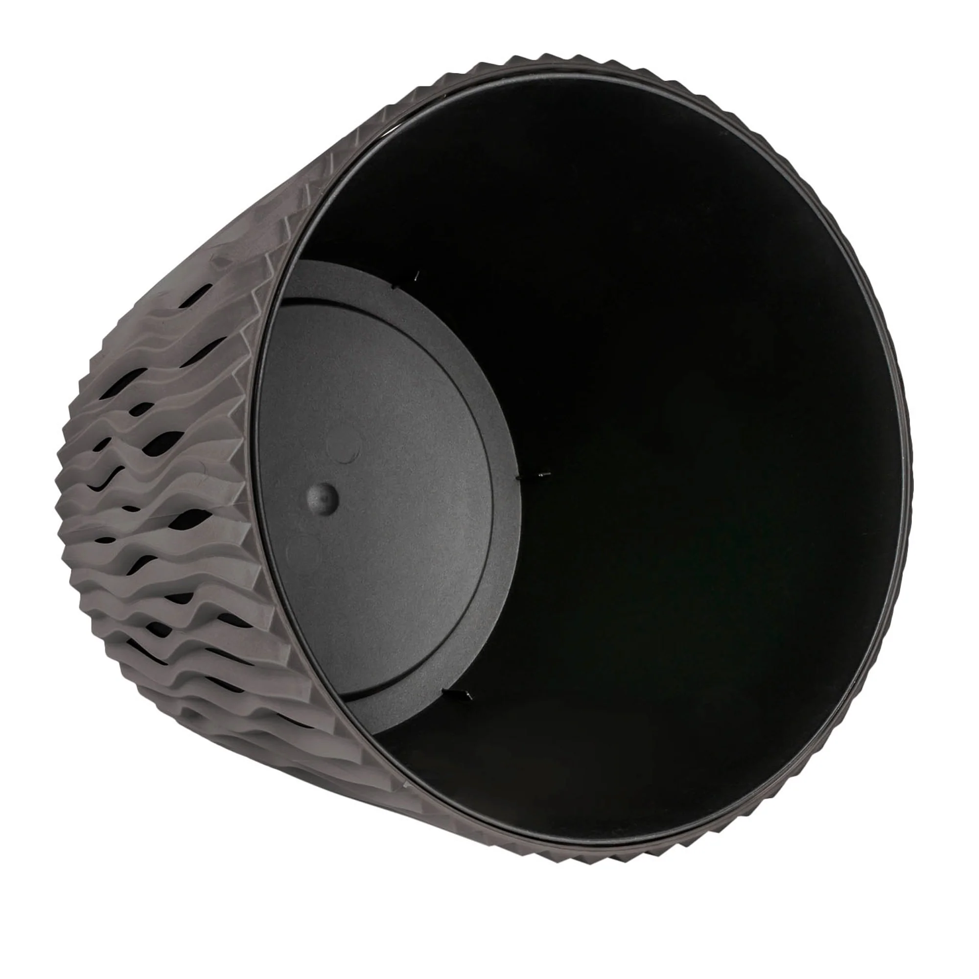 Maceta Redonda De Plastico Sandy Round En Color Gris 15,8 (largo) X 15,8 (ancho) X 13,8 (alto) Cm - Image 4