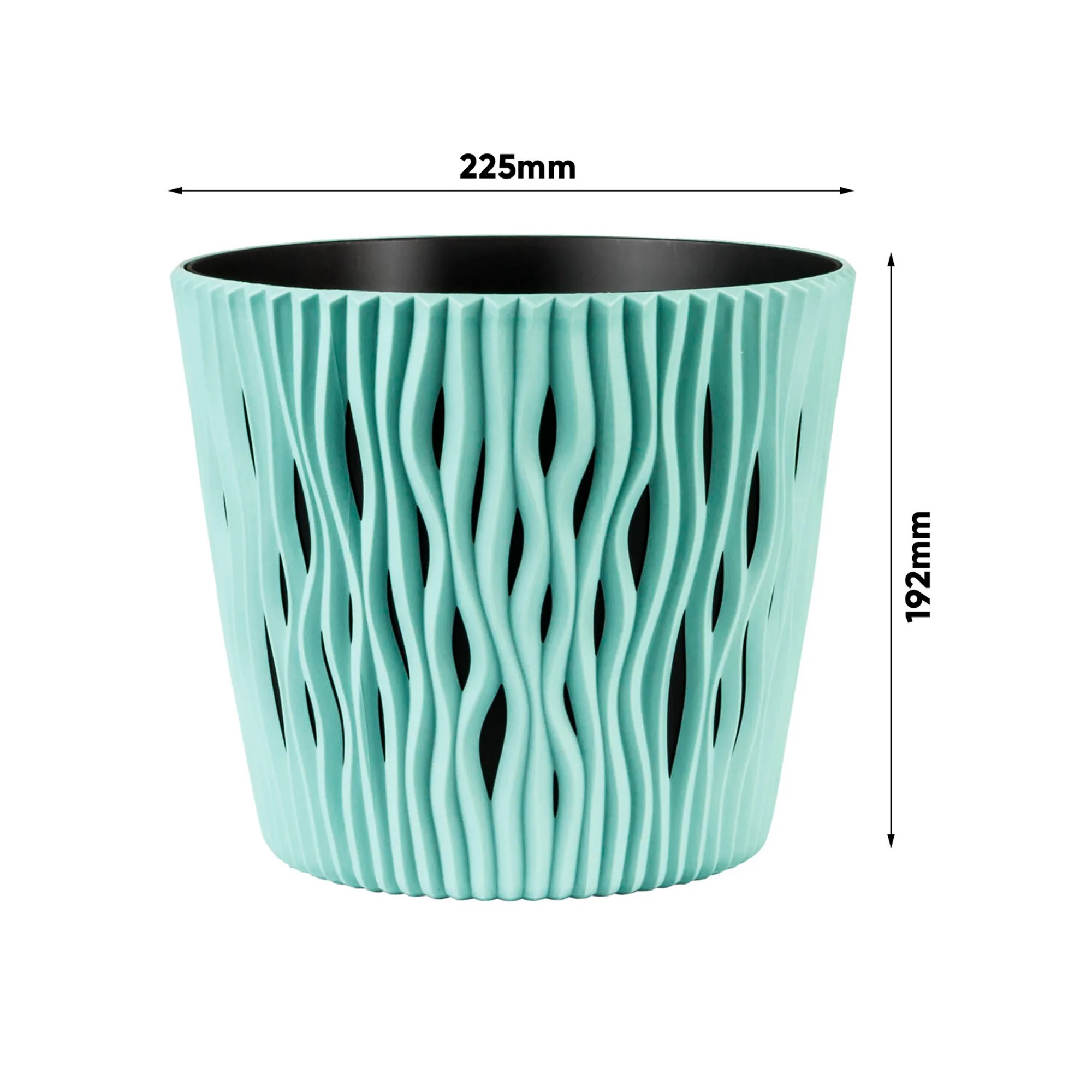 Maceta Redonda De Plastico Sandy Round En Color Mocca 22,5 (largo) X 22,5 (ancho) X 19,2 (alto) Cm - Image 2