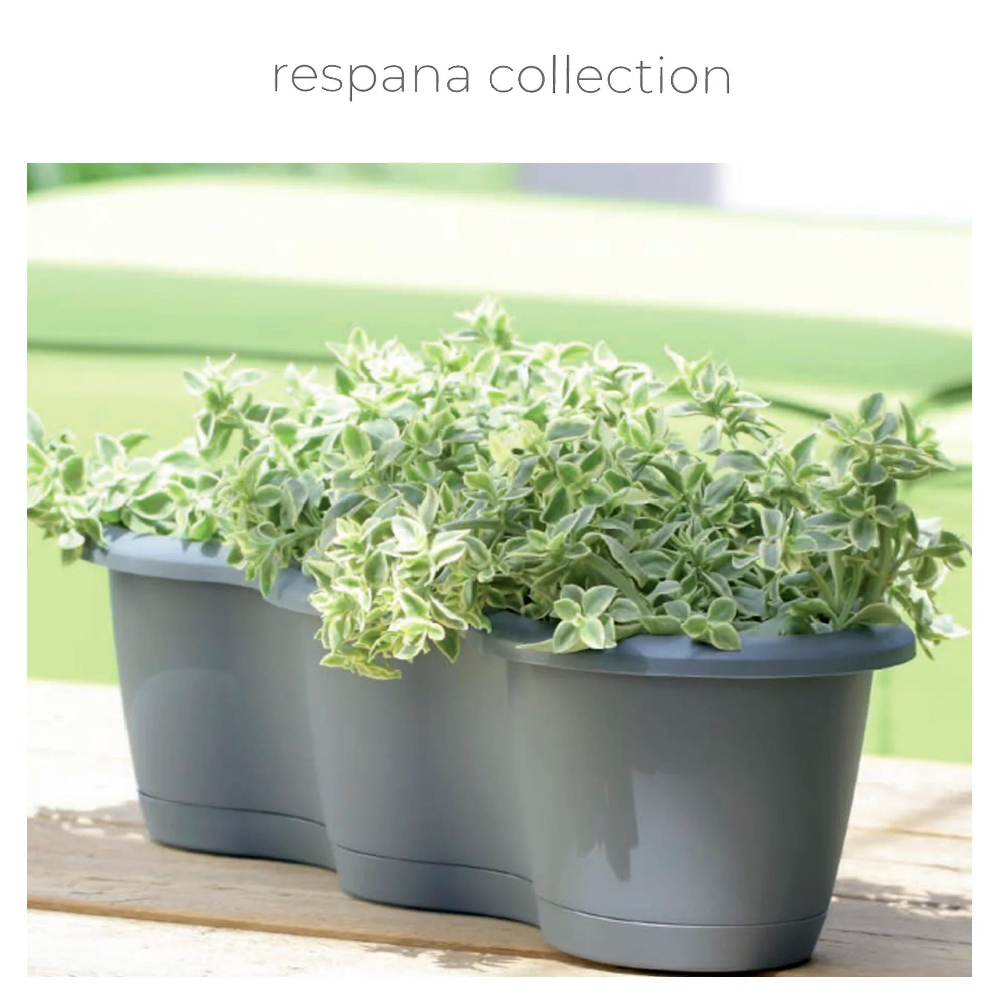 Maceta Respana Railing 13l., Dimensiones (mm) 398x298x209, Color Antracita - Image 2