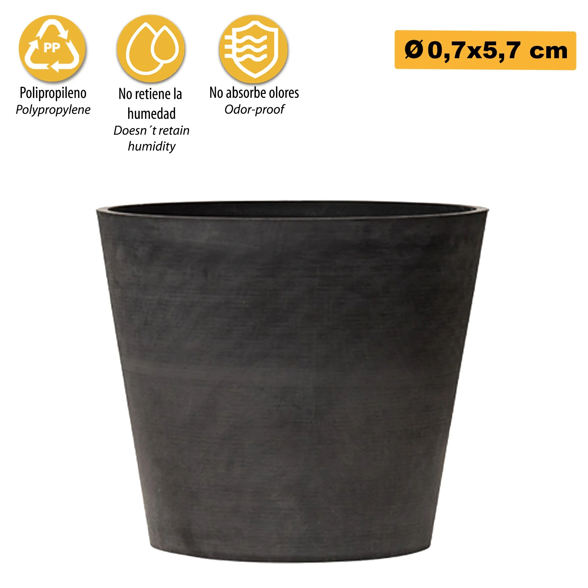 Maceta Tipo Cono Truncado Ø 07 Cm - Image 3