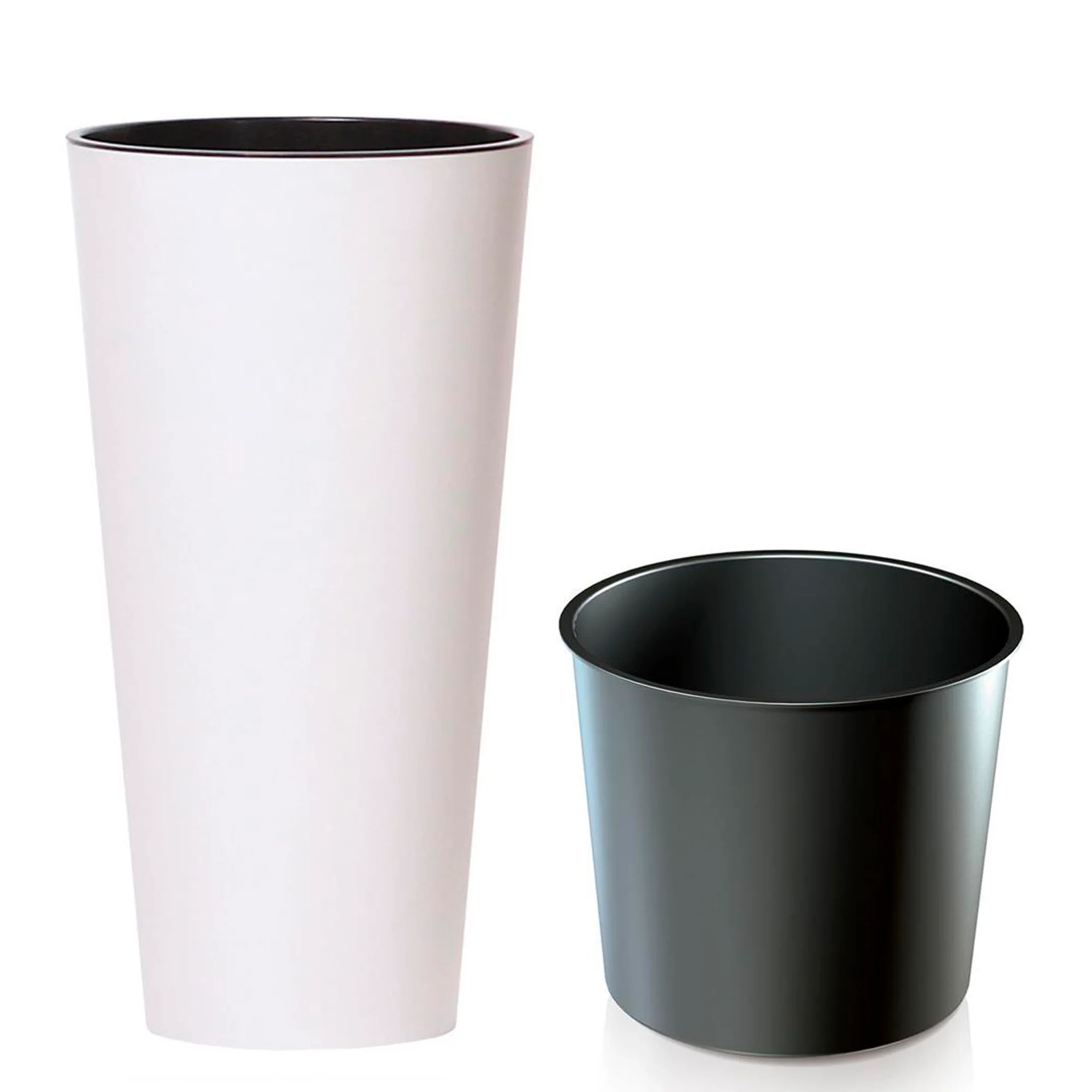 Maceta Tubus Slim 15,5l., Dimensiones (mm) 250x250x476, Color Blanco - Image 4