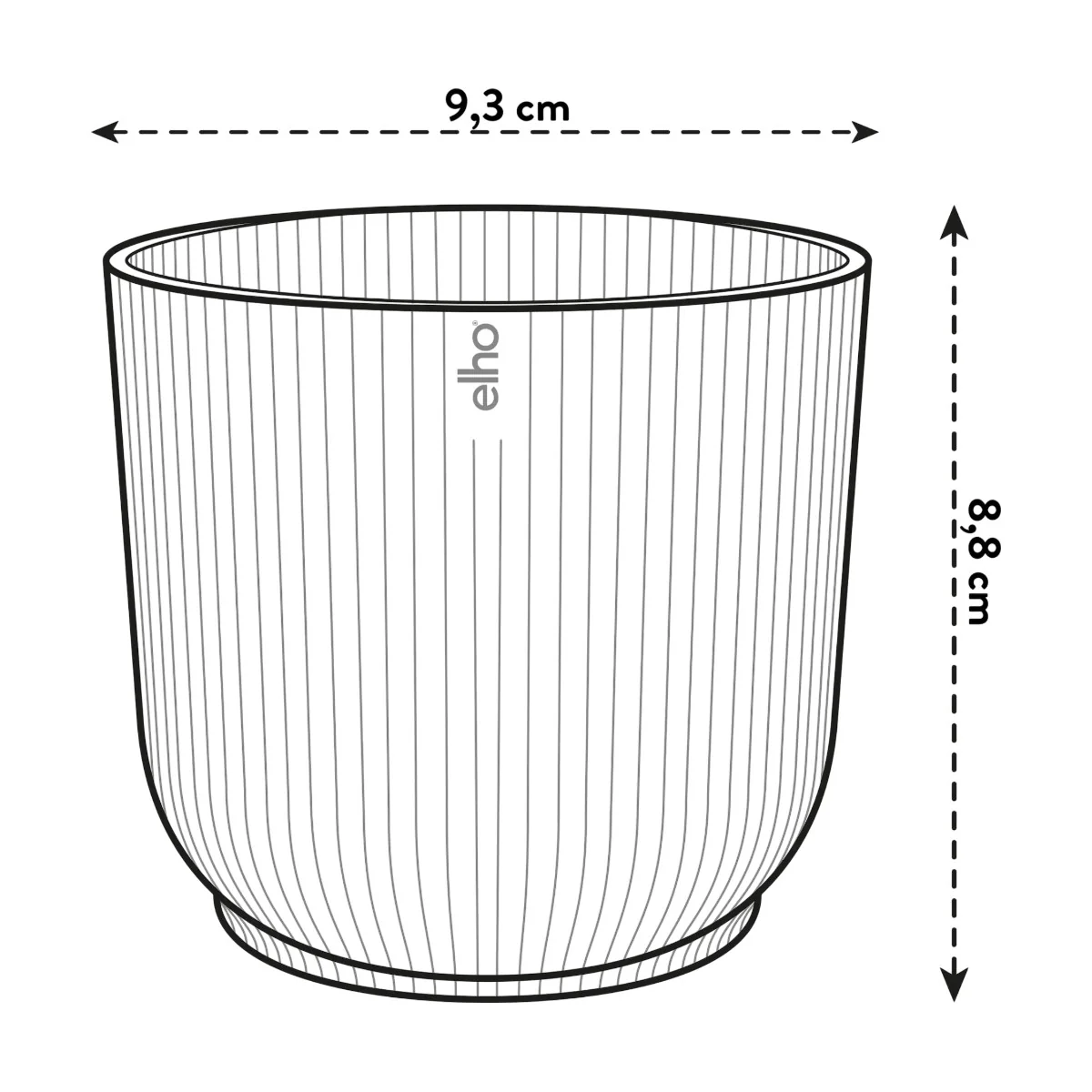 Maceta Blanco Lino Vibes Fold Round Mini Elho 9cm 100% reciclado - Image 4