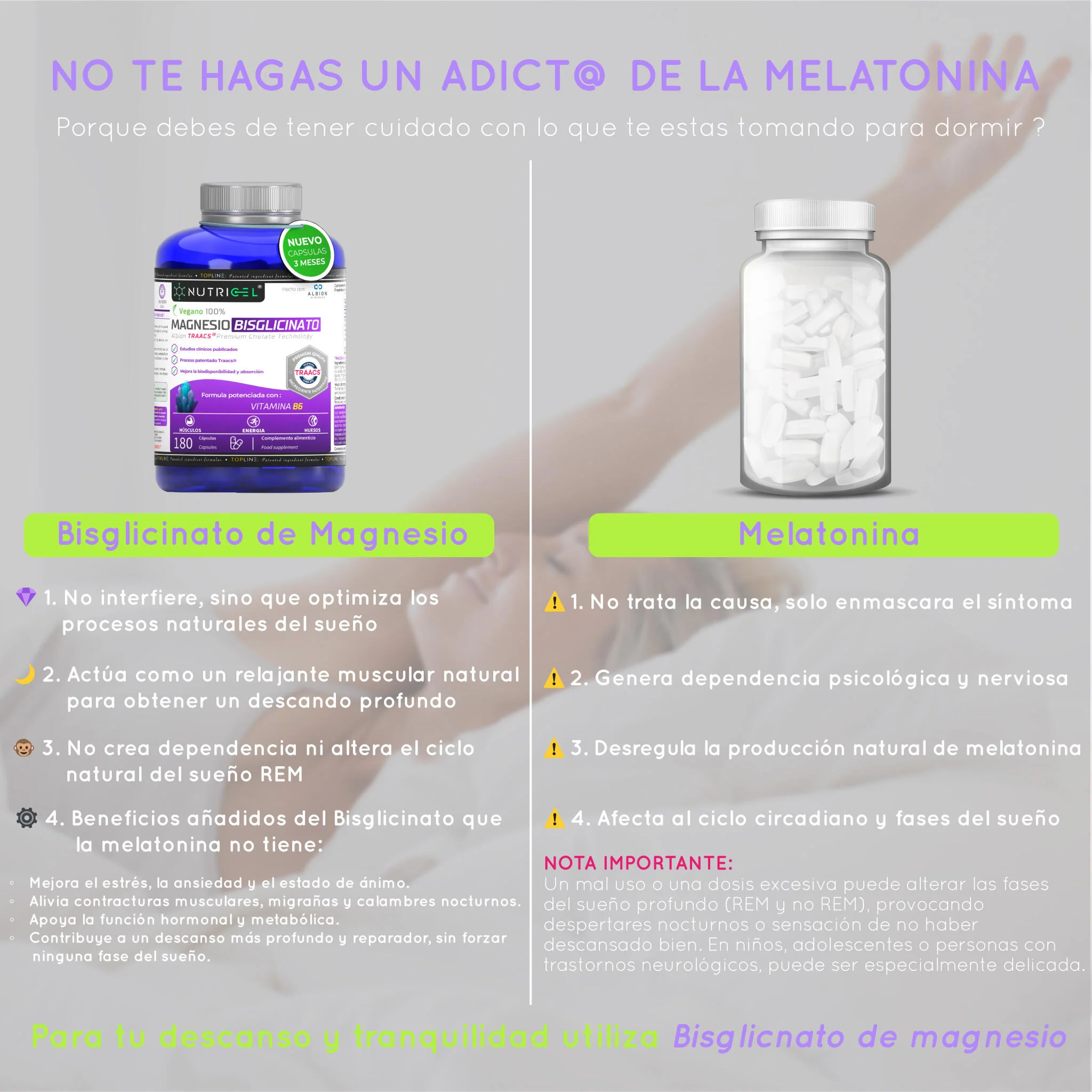Magnesio Bisglicinato Albion® Traacs® + Vitamina B6 - Nutricel - Image 6