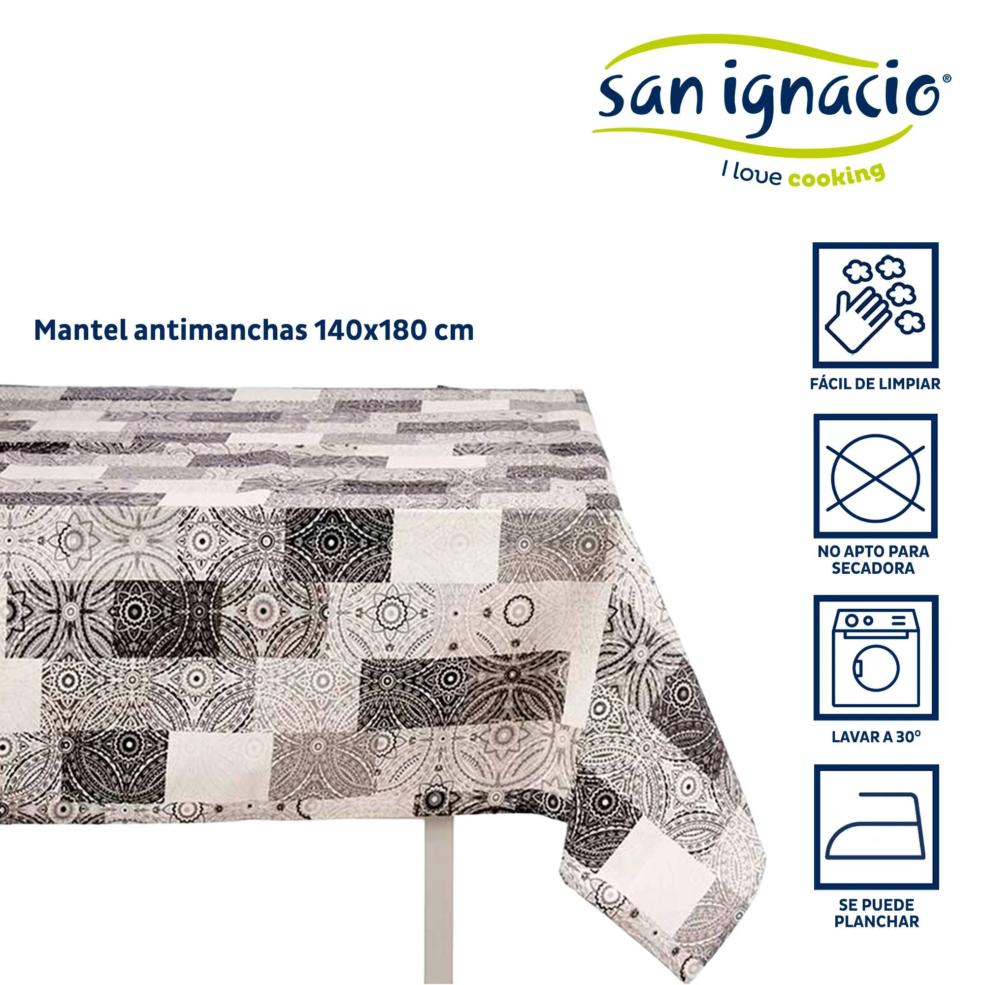 Mantel Loneta Antimanchas 140x180cm Azul Colección Kinvara - Image 2
