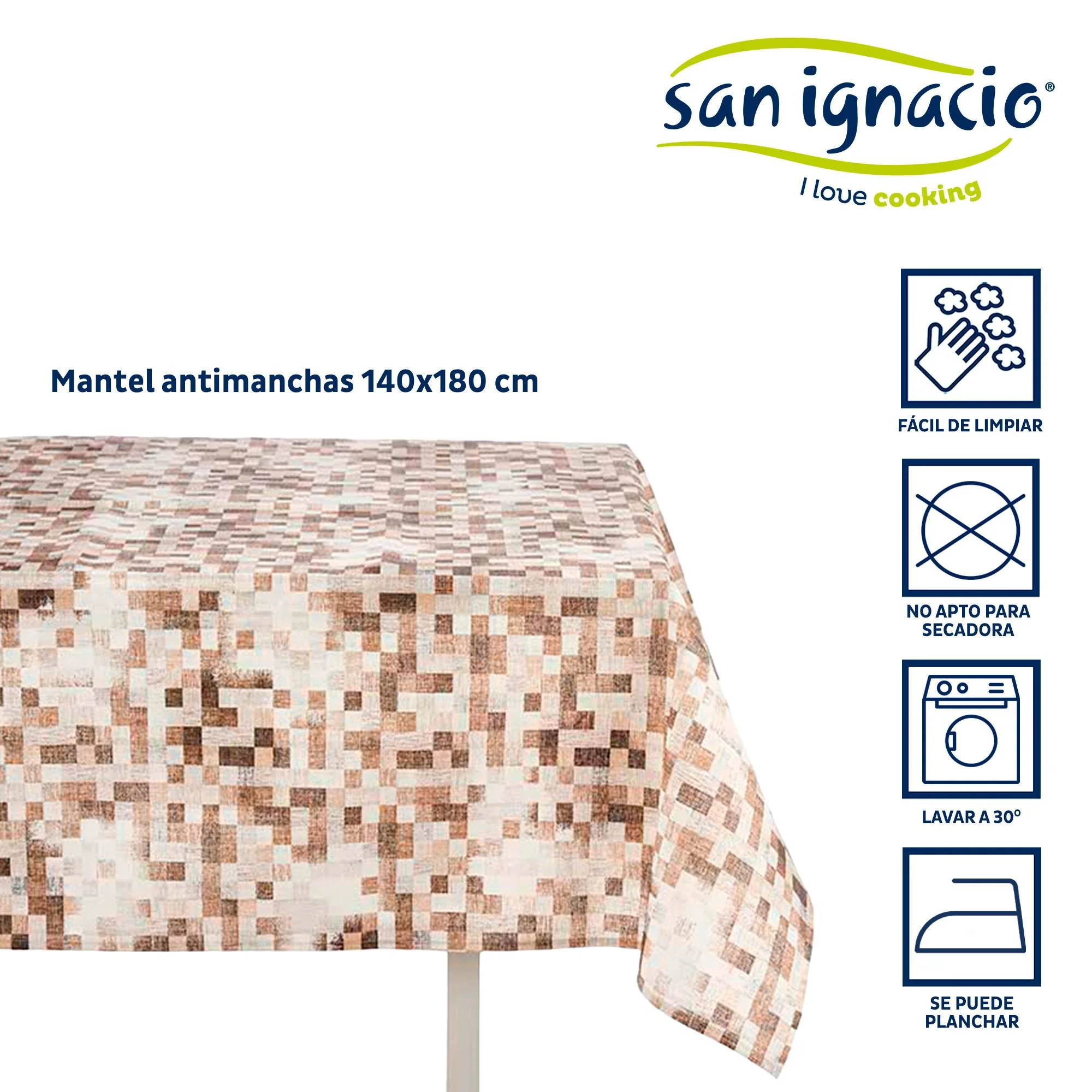 Mantel Loneta Antimanchas 140x180cm Cuad Colección Kinvara - Image 2