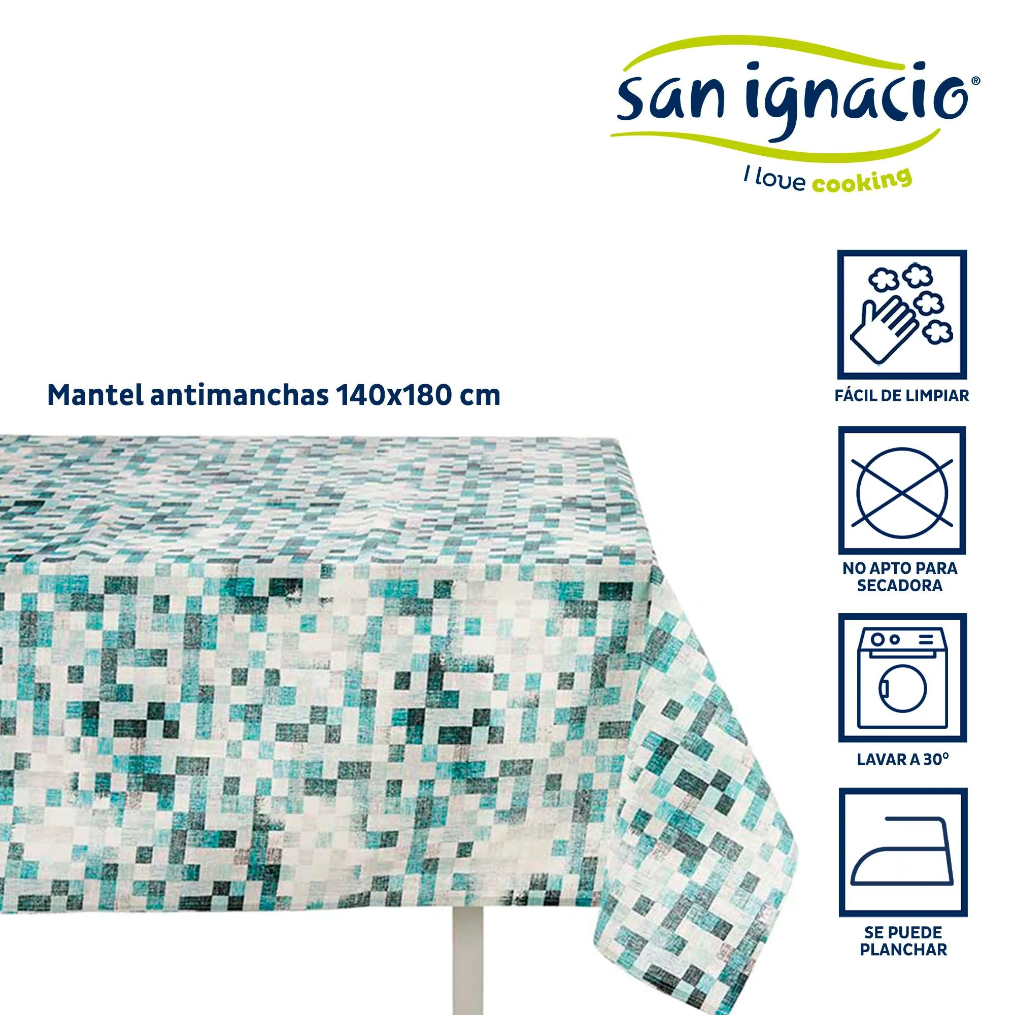 Mantel Loneta Antimanchas 140x180cm Cuad Colección Kinvara - Image 2