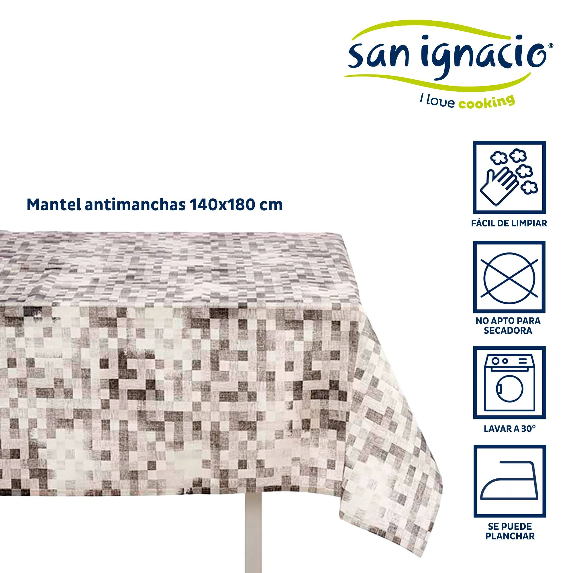 Mantel Loneta Antimanchas 140x180cm Cuad Colección Kinvara - Image 2