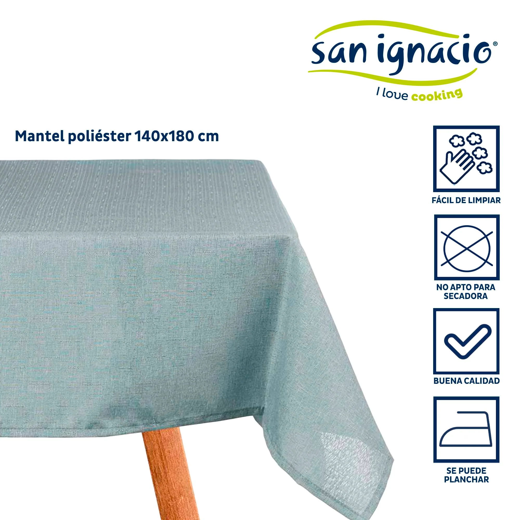 Mantel Poliester 140x180cm Azul Palo Colección Kinvara - Image 2