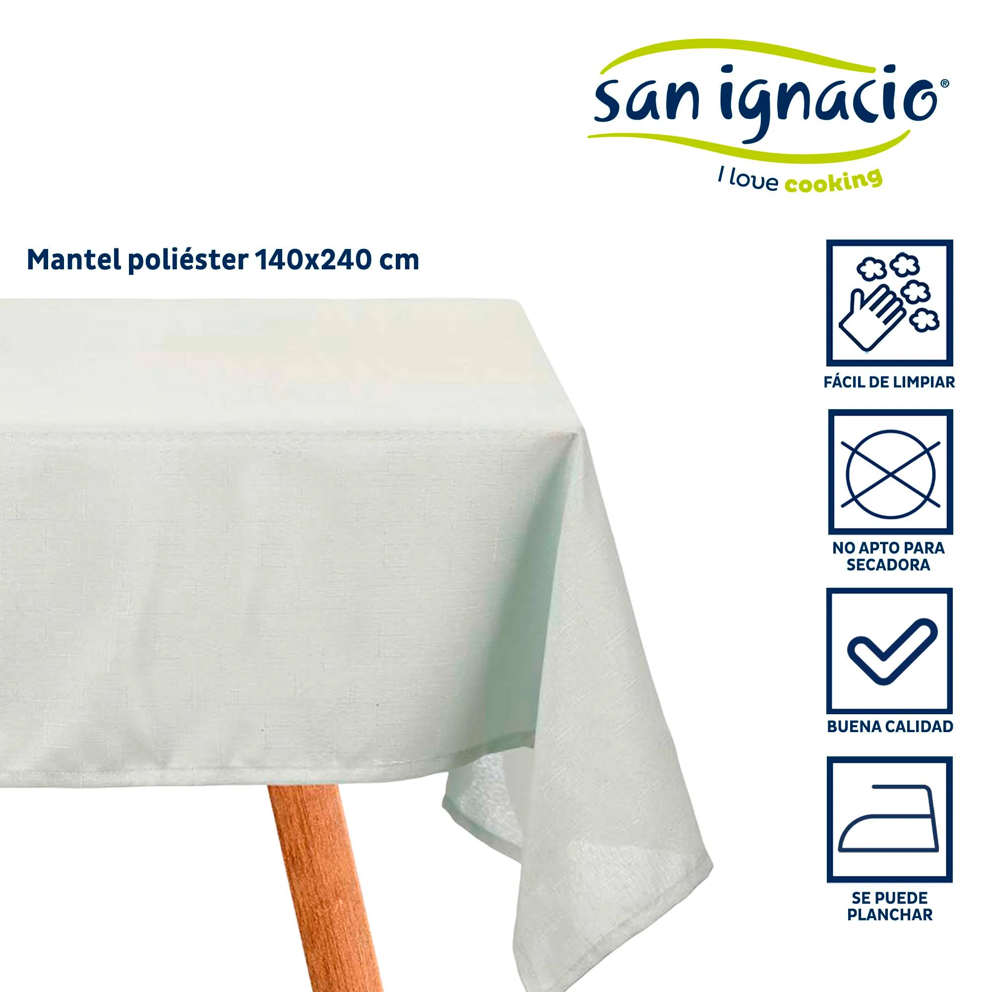 Mantel Poliester 140x240cm Verde Palo Colección Kinvara - Image 2