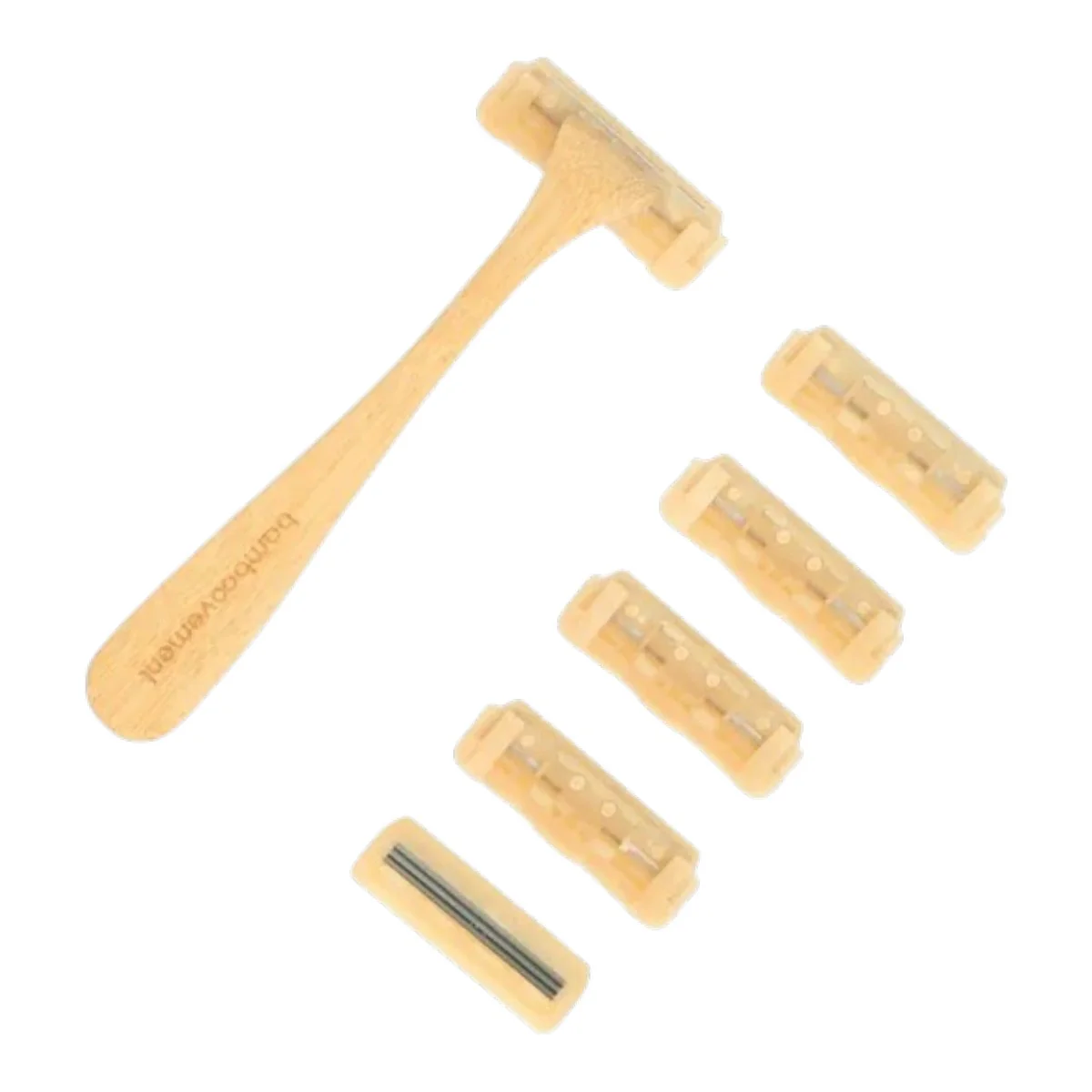 Maquinilla de afeitar EcoEdge de bambú recargable Bamboovement 6 cabezales - Image 3