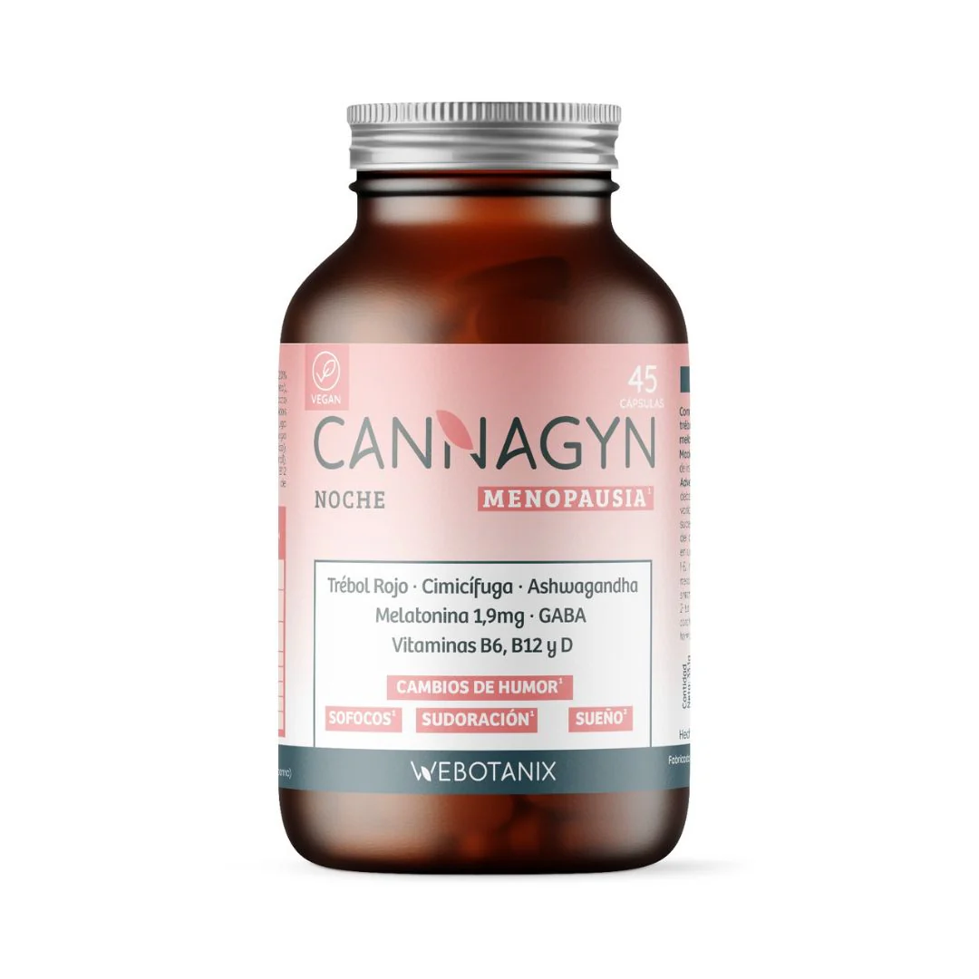 Menopausia Cannagyn Noche, WeBotanix, 45 cápsulas