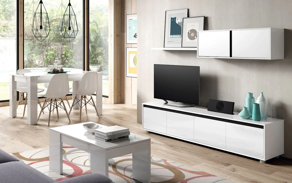 Mesa Centro Elevable Flow Blanco Brillo - Image 3