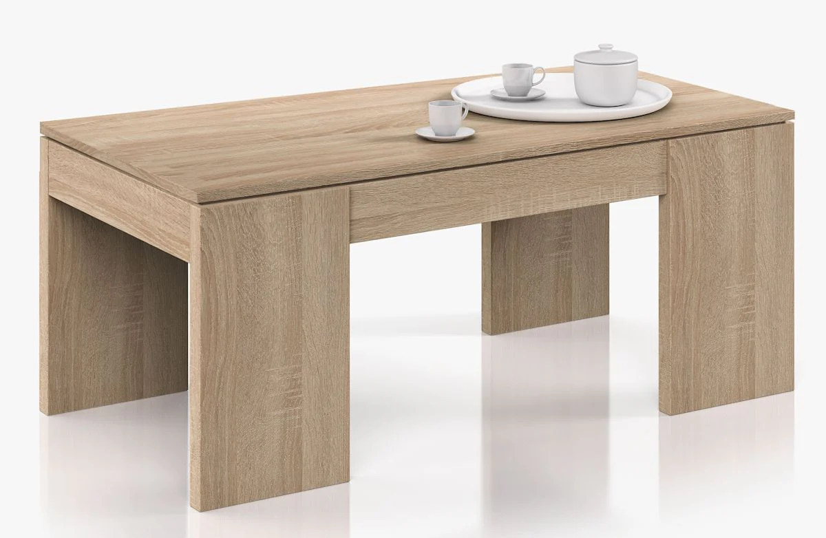 Mesa Centro Elevable Flow Roble - Image 2