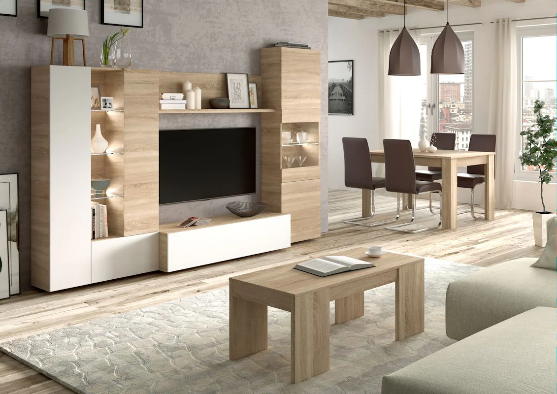 Mesa Centro Elevable Flow Roble - Image 3