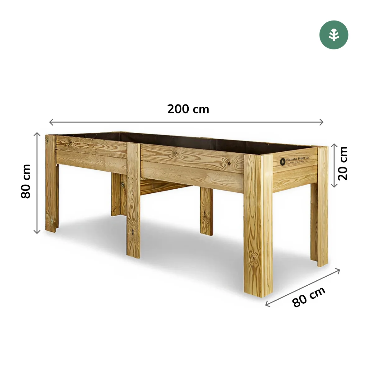 Mesa de Cultivo Huerto XXL80 Planeta Huerto (200X80X80) 270L - Image 5
