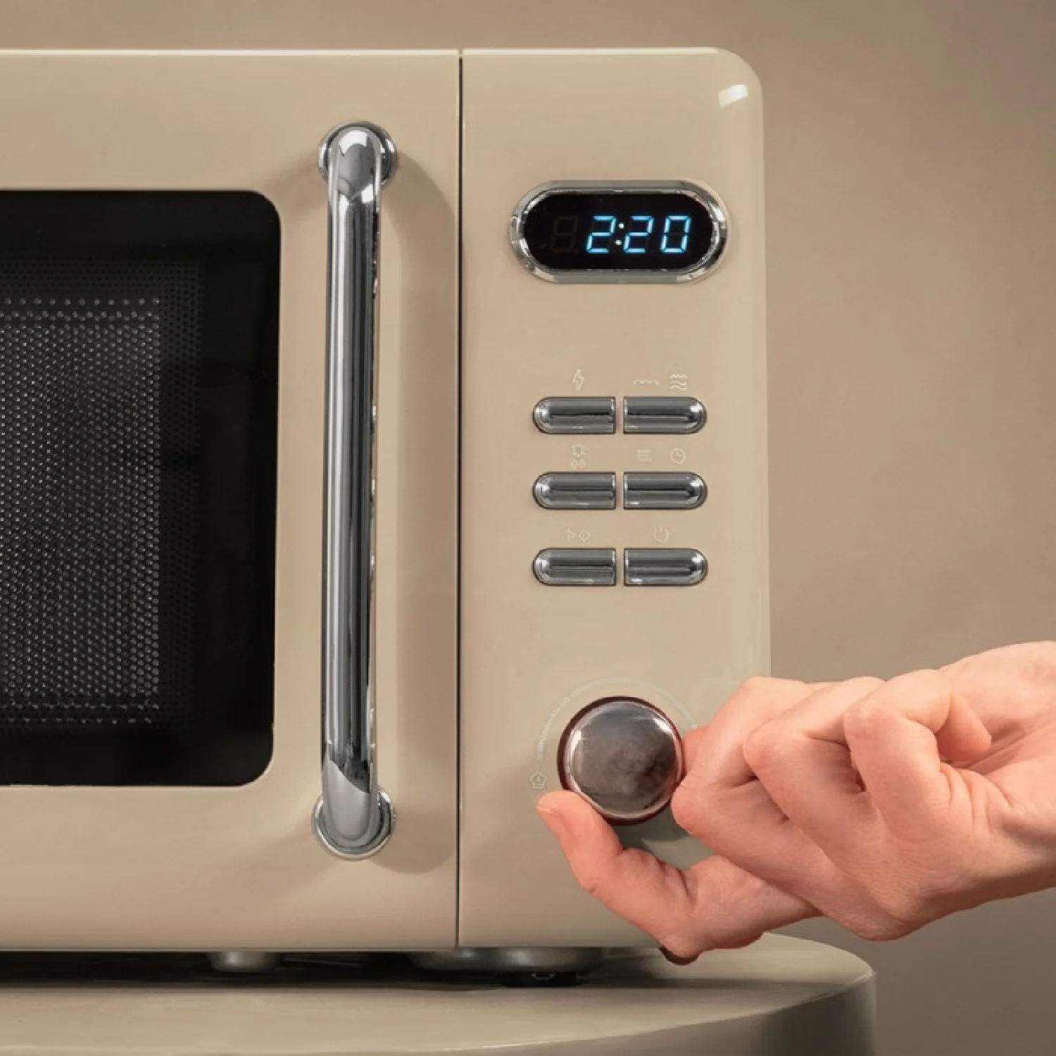 Microondas Digital Con Grill De 20 L Proclean 5110 Retro Beige. 700 W En 5 Niveles, Temporizador Hasta 60 Mins, 8 Programas Y Modo Descongelación, D - Image 2