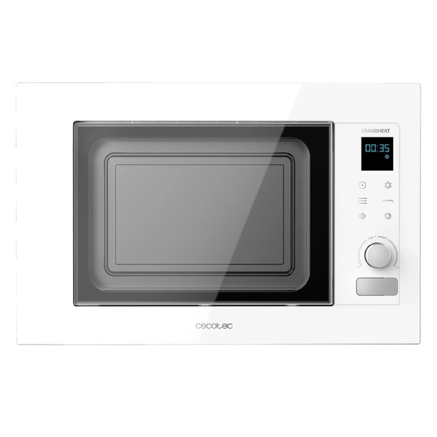 Microondas Encastrable De 21 Litros Con Grill Grandheat 2090 Built-in Touch White. 1200 W, Digital, Táctil, 8 Funciones, Temporizador, Interior Con