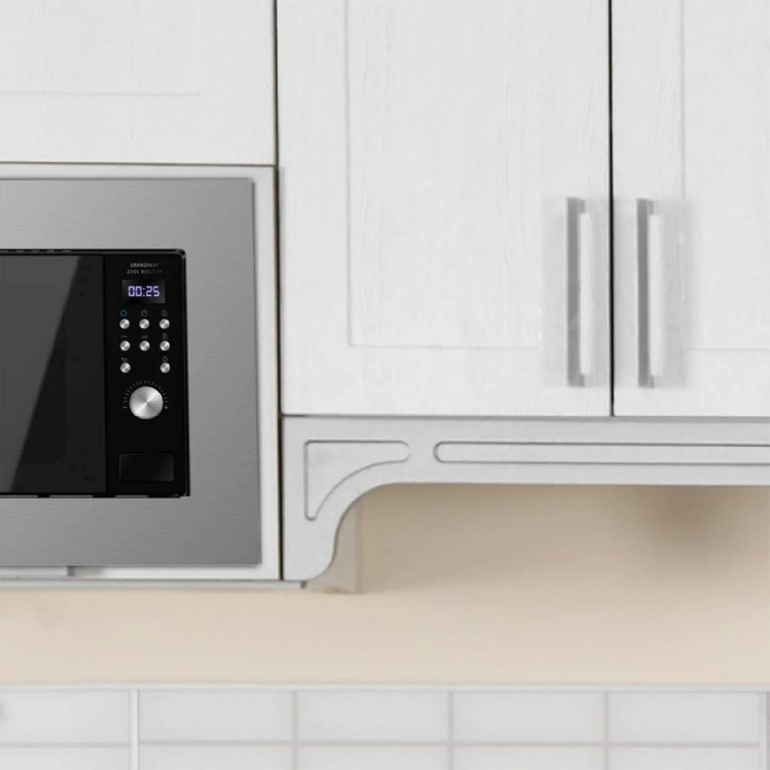 Microondas Encastrable Digital Grandheat 2000 Built-in Steel Black. 700w, Integrable, 20l, Grill, 9 Funciones Preconfiguradas, Quick Start, Diseño E - Image 2