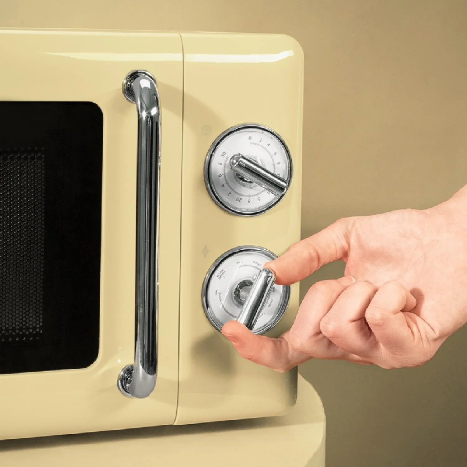 Microondas Mecánico Con Grill De 20 L Proclean 3110. 700 W En 6 Niveles, Temporizador Hasta 30 Minutos, Modo Descongelación, Diseño Vintage En Amari - Image 2