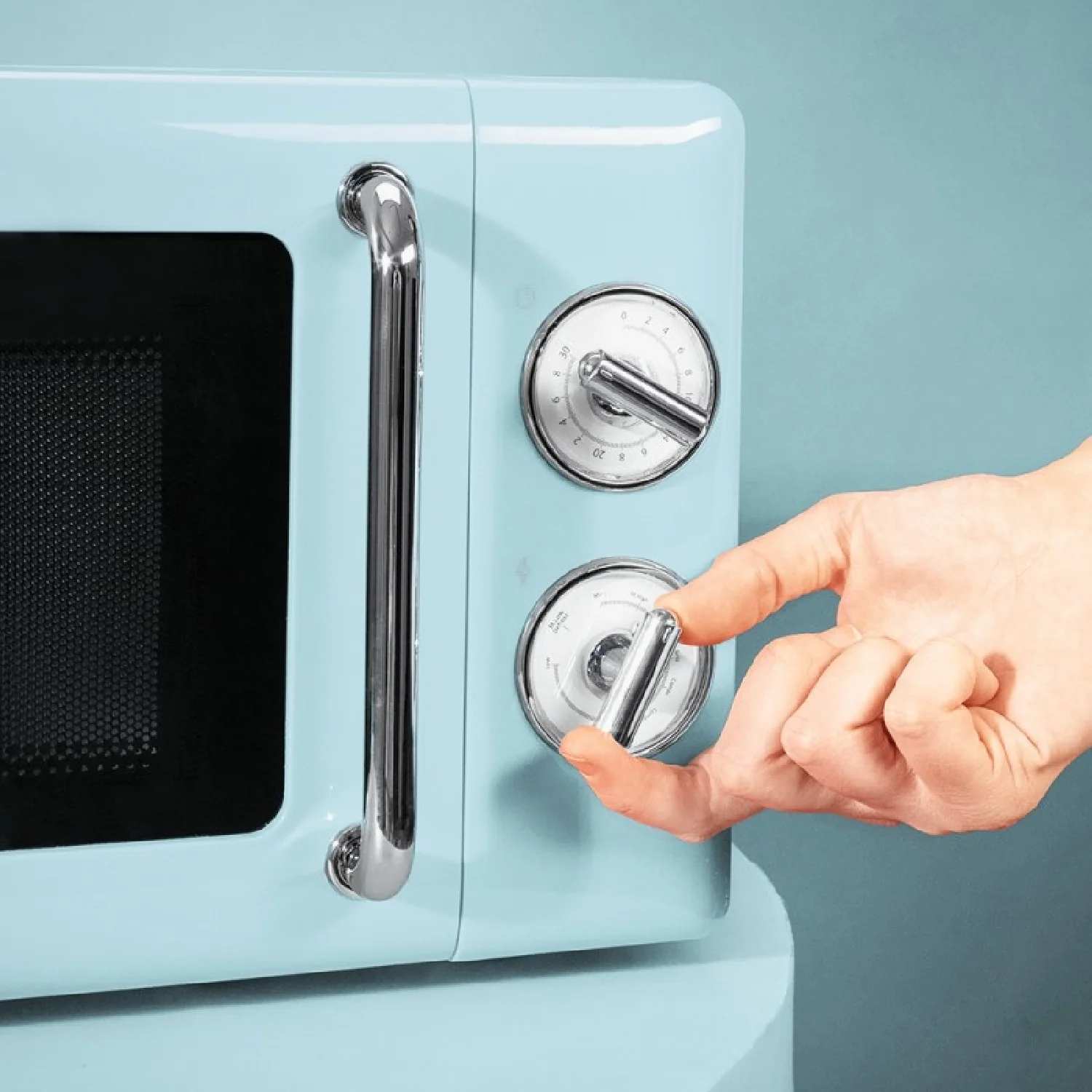 Microondas Mecánico Con Grill De 20 L Proclean 3110 Retro Blue. 700 W En 6 Niveles, Temporizador Hasta 30 Minutos, Modo Descongelación, Diseño Vinta - Image 2
