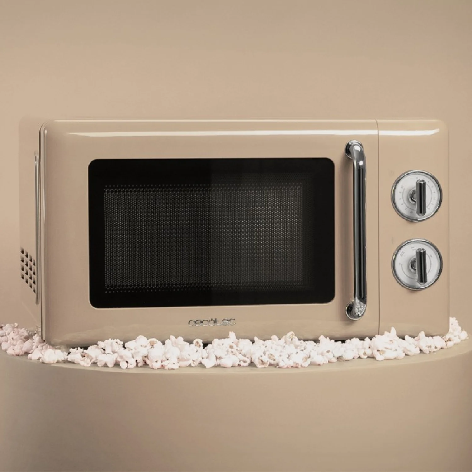Microondas Mecánico De 20 L Proclean 3010 Retro Beige. 700 W En 6 Niveles, Temporizador Hasta 30 Minutos, Modo Descongelación, Diseño Vintage En Bei - Image 3