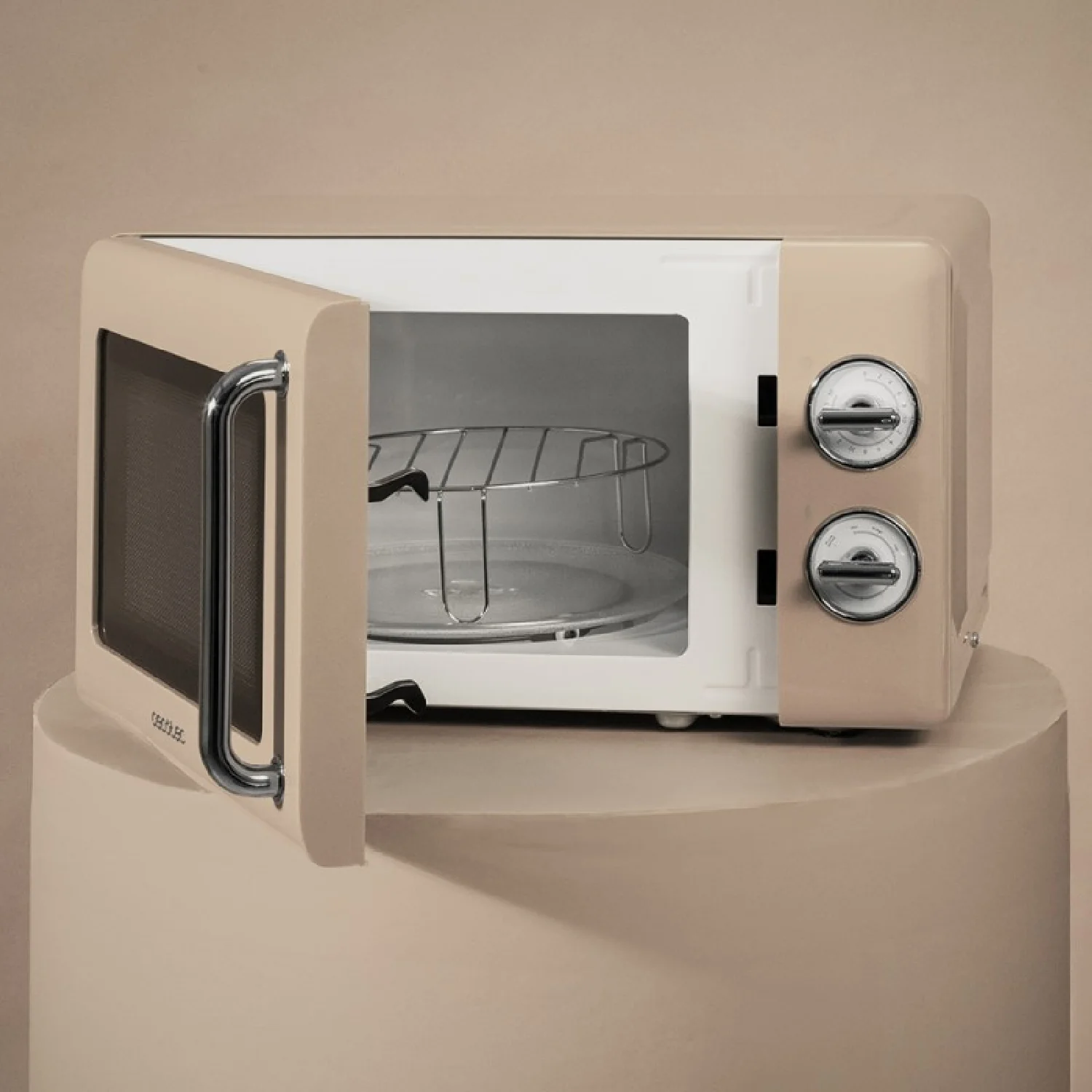 Microondas Mecánico De 20 L Proclean 3010 Retro Beige. 700 W En 6 Niveles, Temporizador Hasta 30 Minutos, Modo Descongelación, Diseño Vintage En Bei - Image 5