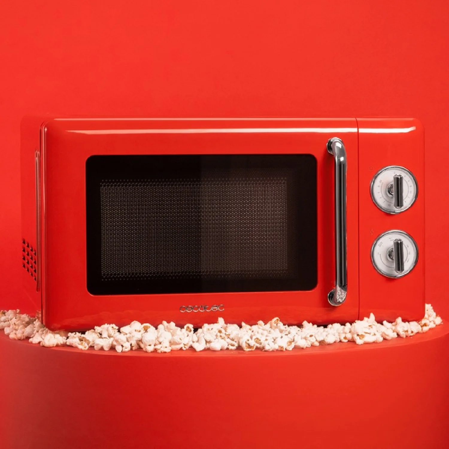 Microondas Mecánico De 20 L Proclean 3010 Retro Red. 700 W En 6 Niveles, Temporizador Hasta 30 Minutos, Modo Descongelación, Diseño Vintage En Rojo, - Image 3