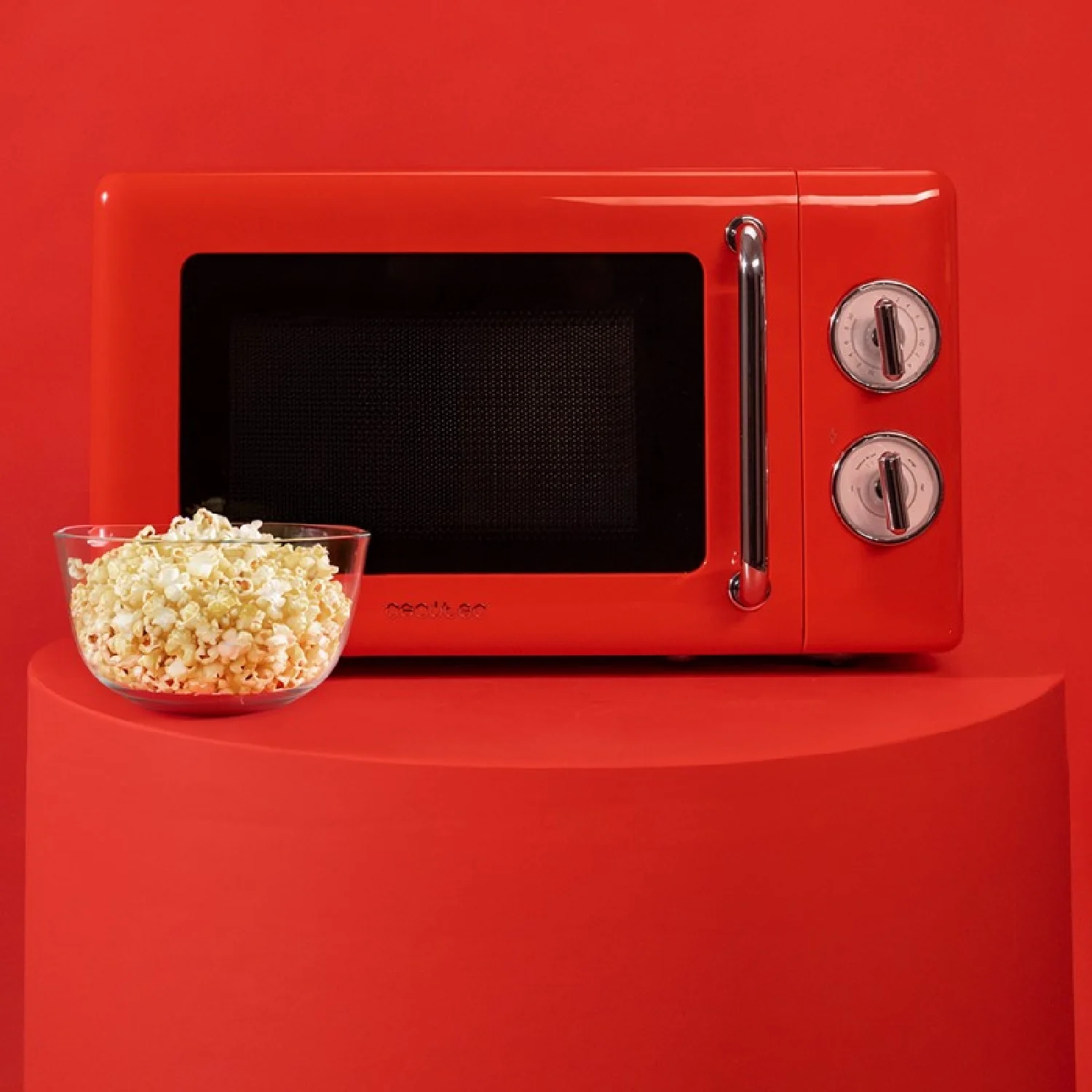 Microondas Mecánico De 20 L Proclean 3010 Retro Red. 700 W En 6 Niveles, Temporizador Hasta 30 Minutos, Modo Descongelación, Diseño Vintage En Rojo, - Image 4