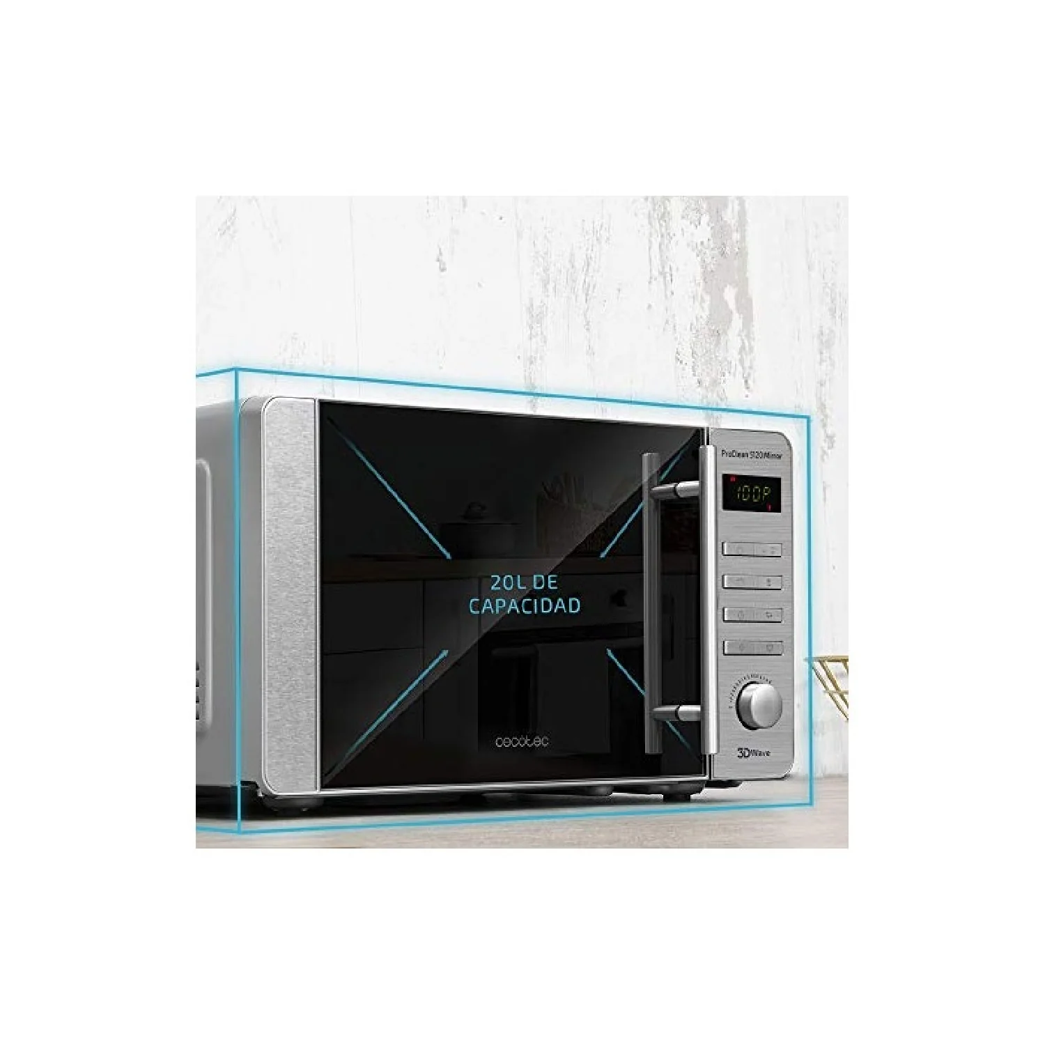 Microondas Proclean 5120 Inox. 700 W, Grill 800 W, Capacidad 20 L, Revestimiento Ready2clean Para Mejor Limpieza, Tecnología 3dwave, 8 Programas, Di - Image 2