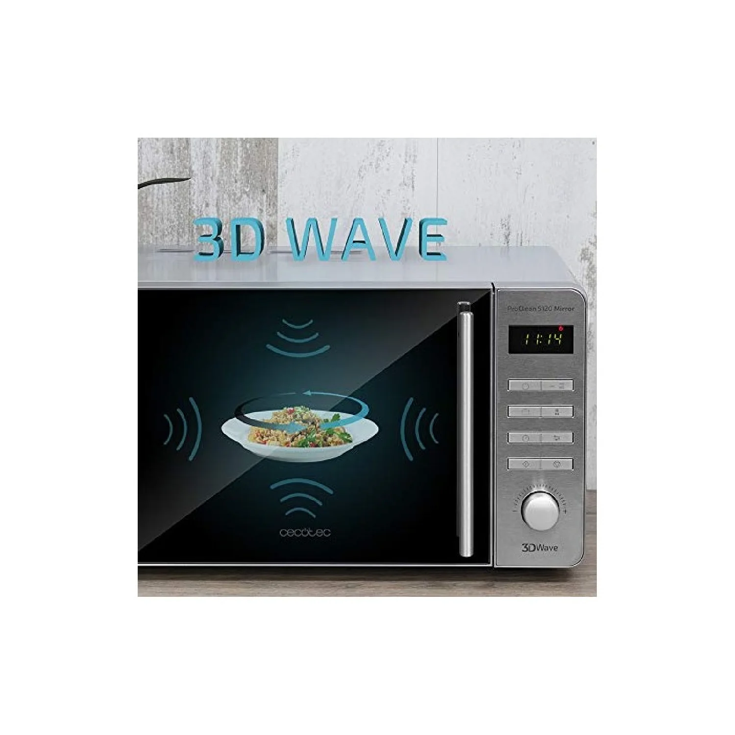 Microondas Proclean 5120 Inox. 700 W, Grill 800 W, Capacidad 20 L, Revestimiento Ready2clean Para Mejor Limpieza, Tecnología 3dwave, 8 Programas, Di - Image 4