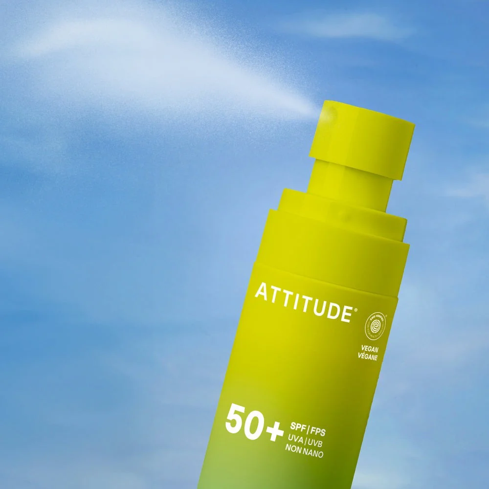 Mineral sunscreen Spray Face & Body SPF 50 unscented Attitude Sunly 75 ml - Image 3
