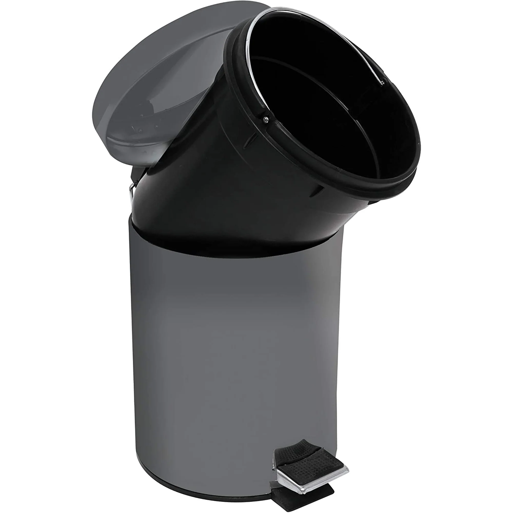 Msv Cubo De Basura Con Pedal Para Cosméticos, Color Antracita, 3 Litros, Con Cubo Interior Extraíble - Image 3