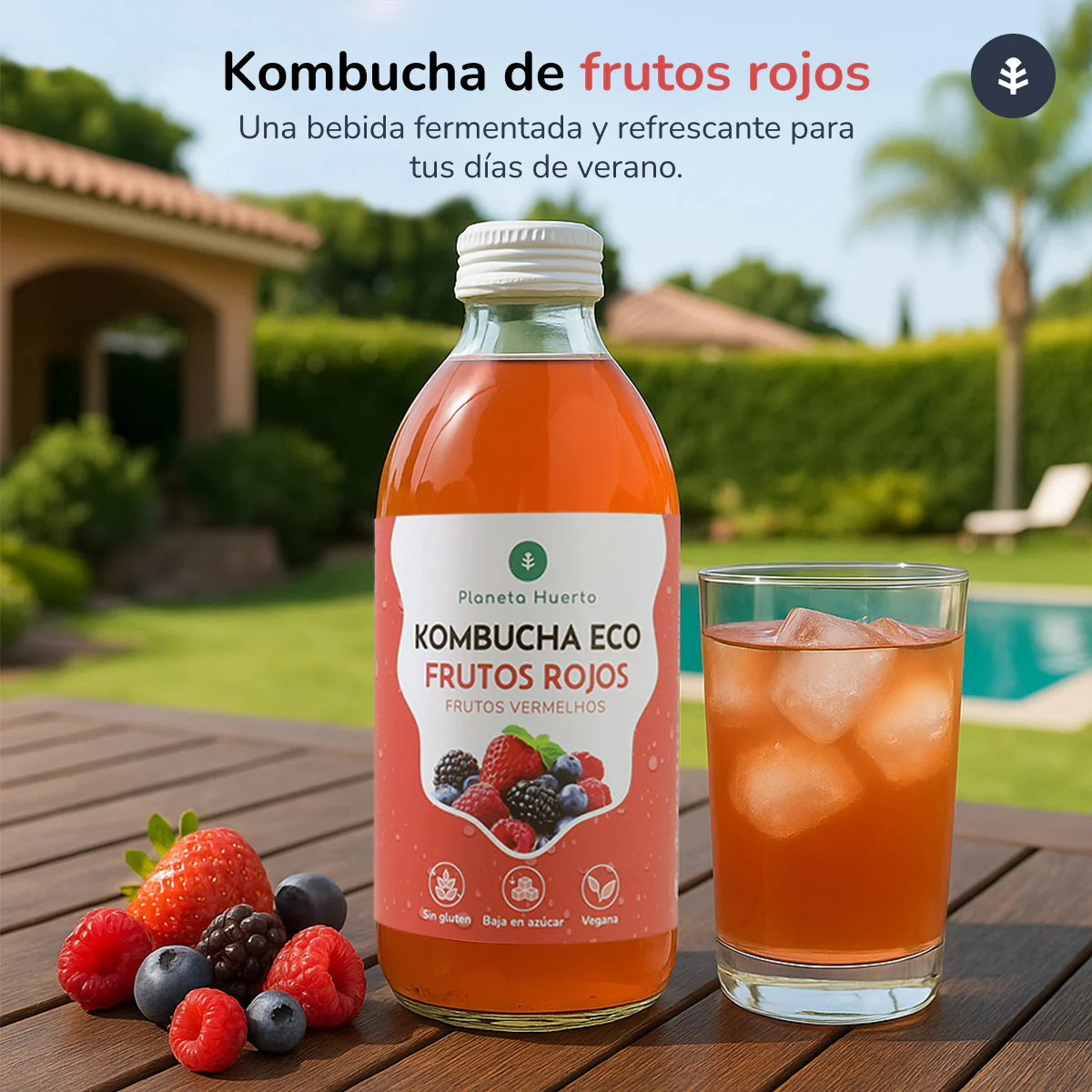 Pack 12x Kombucha ECO Frutos rojos Planeta Huerto 330 ml - Image 6