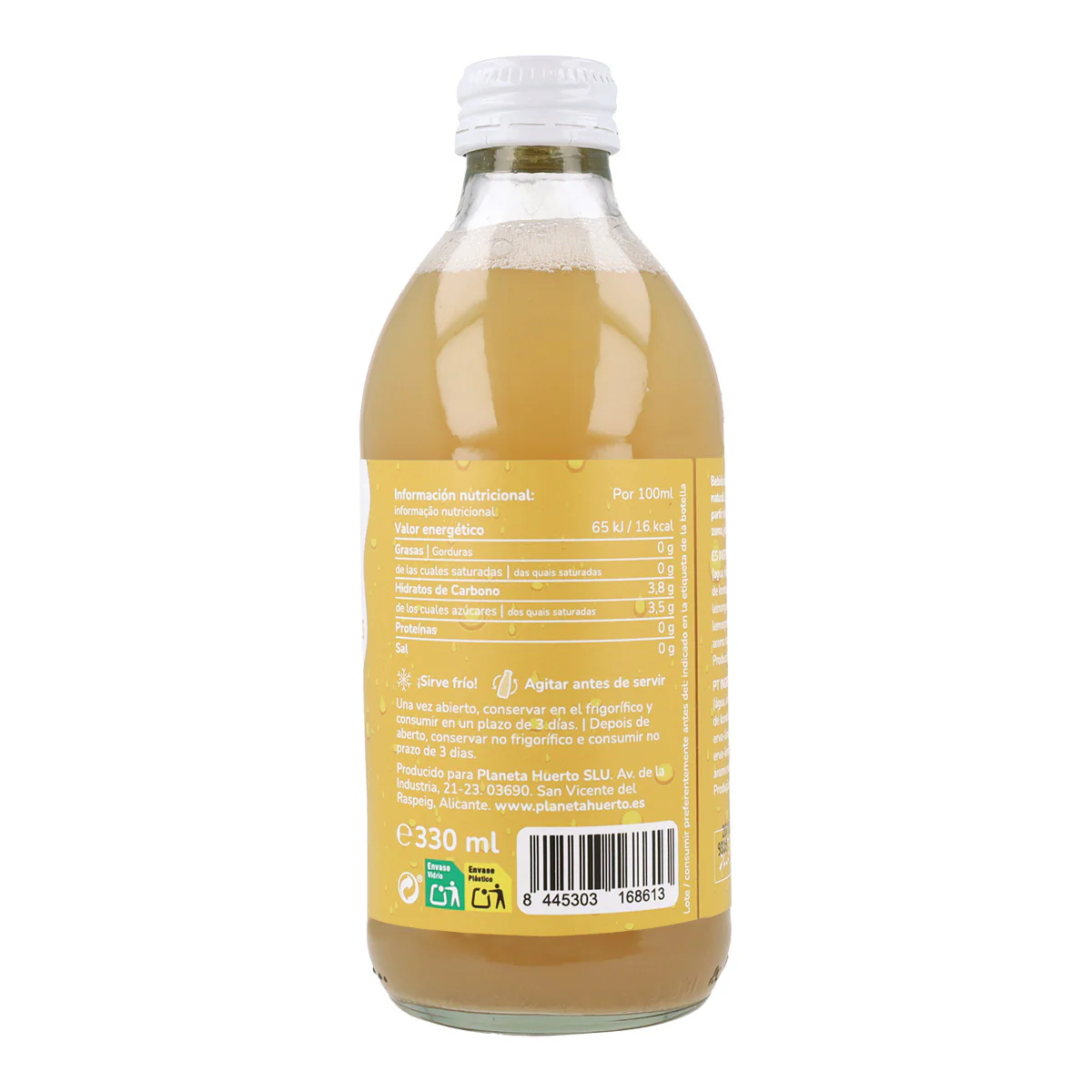 Pack 12x Kombucha ECO Jengibre y lemongrass Planeta Huerto 330 ml - Image 2