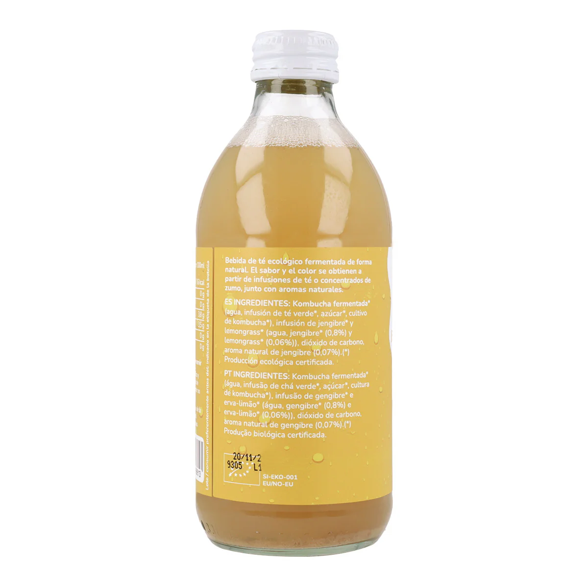 Pack 12x Kombucha ECO Jengibre y lemongrass Planeta Huerto 330 ml - Image 3