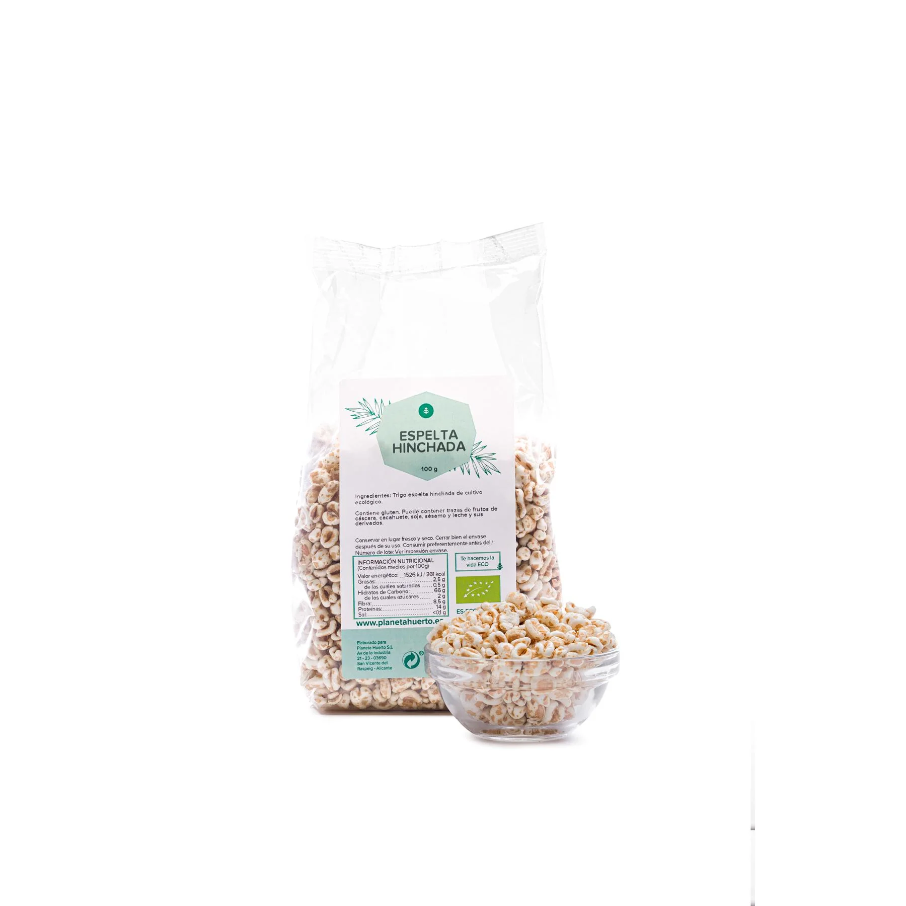 Pack 12x Trigo espelta hinchada ECO Planeta Huerto 100 g - Image 2