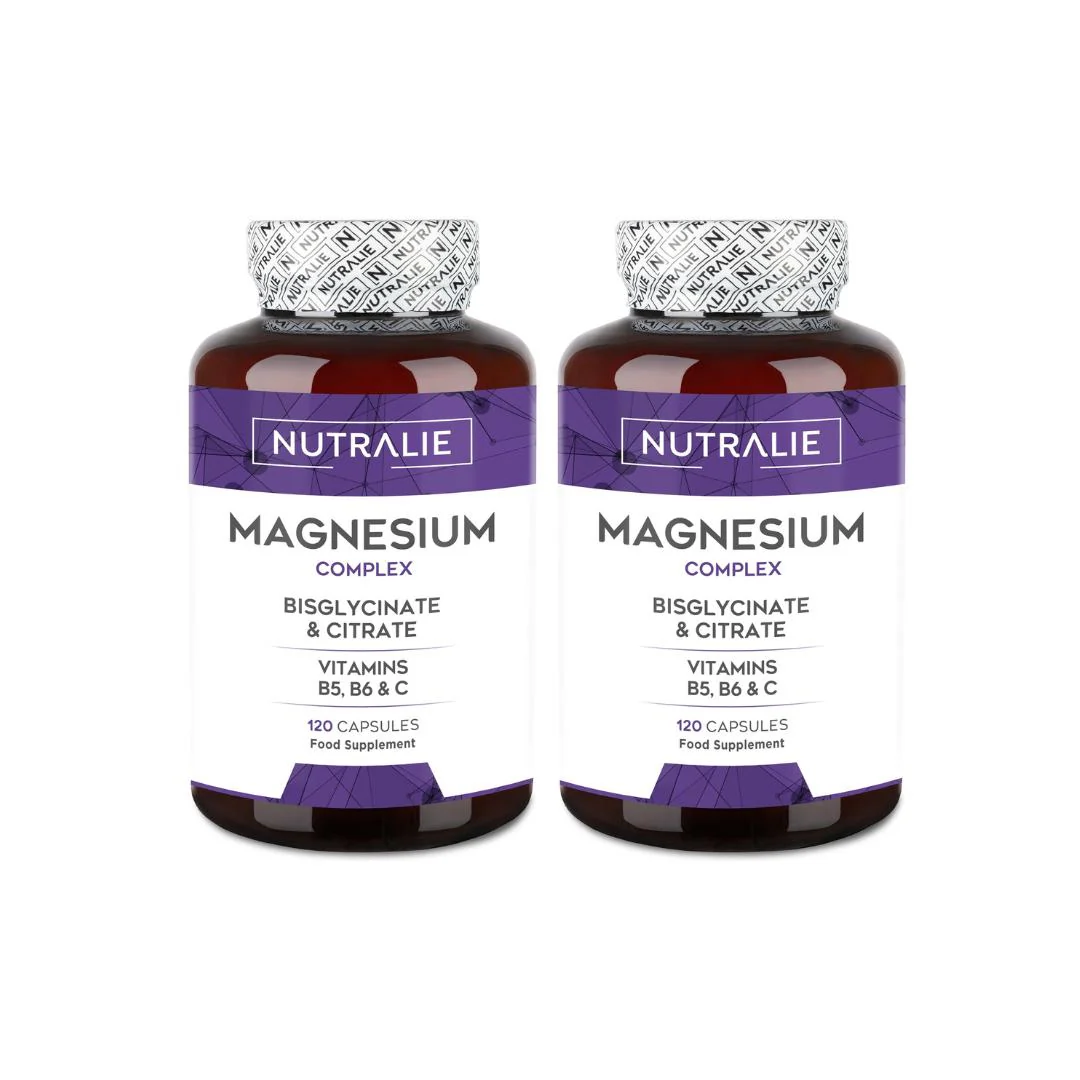 PACK 2 X Magnesio con Bisglicinato y Citrato Complex Nutralie 120 caps.