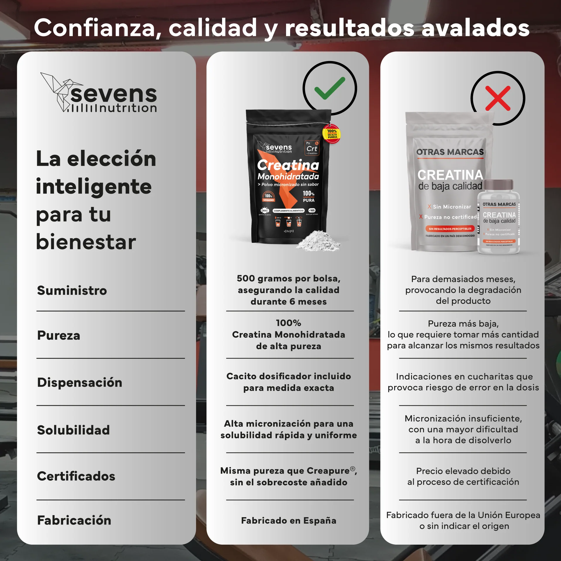 Pack 2x Creatina Monohidratada Sevens Nutrition. Más Fuerza, Energía Y Resistencia. - Image 6