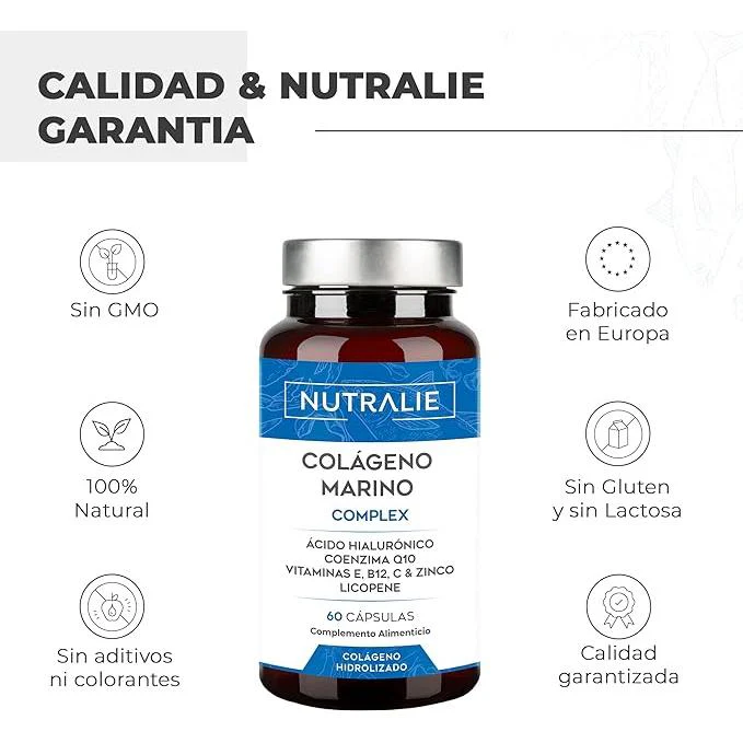 Pack 2x Nutralie Colágeno Marino Complex Ácido Hialurónico Piel 60 Cápsulas - Image 2