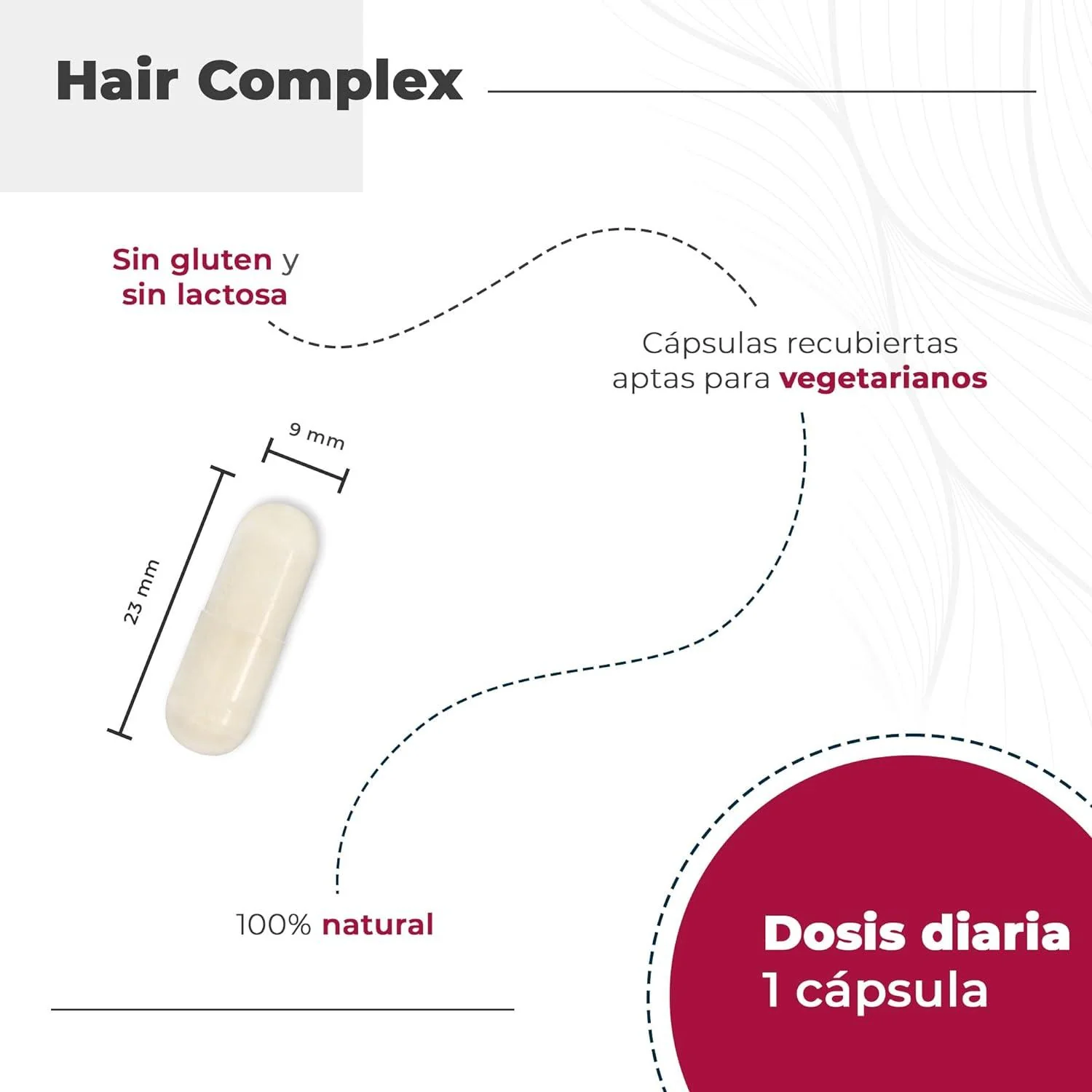 Pack 2x Nutralie Hair Complex + Biotina y Zinc Vitaminas Cabello 90 cápsulas - Image 3