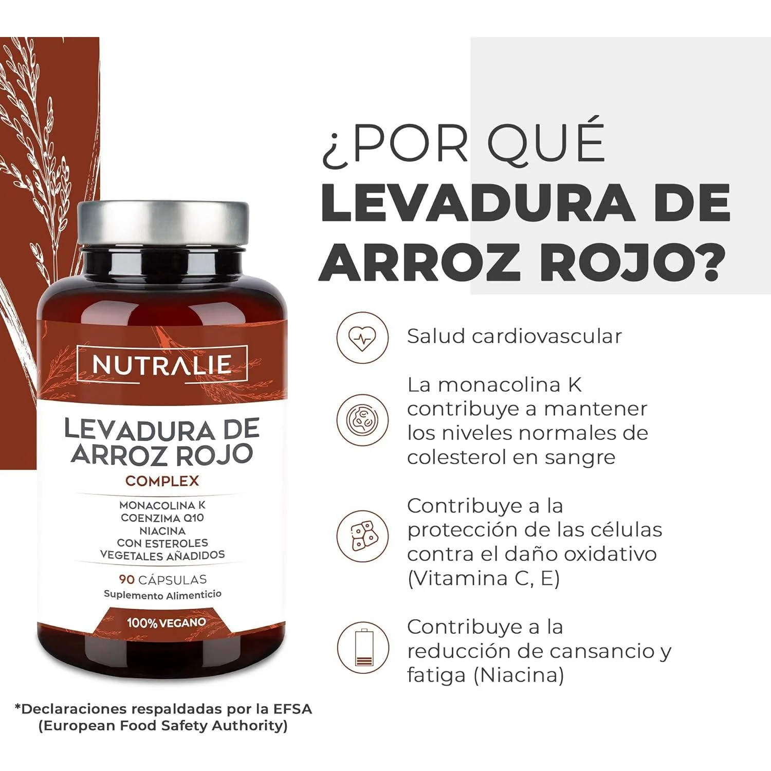 Pack 2x Nutralie Levadura de Arroz Rojo con 2,9mg Monacolina y Q10 90 Cápsulas - Image 2