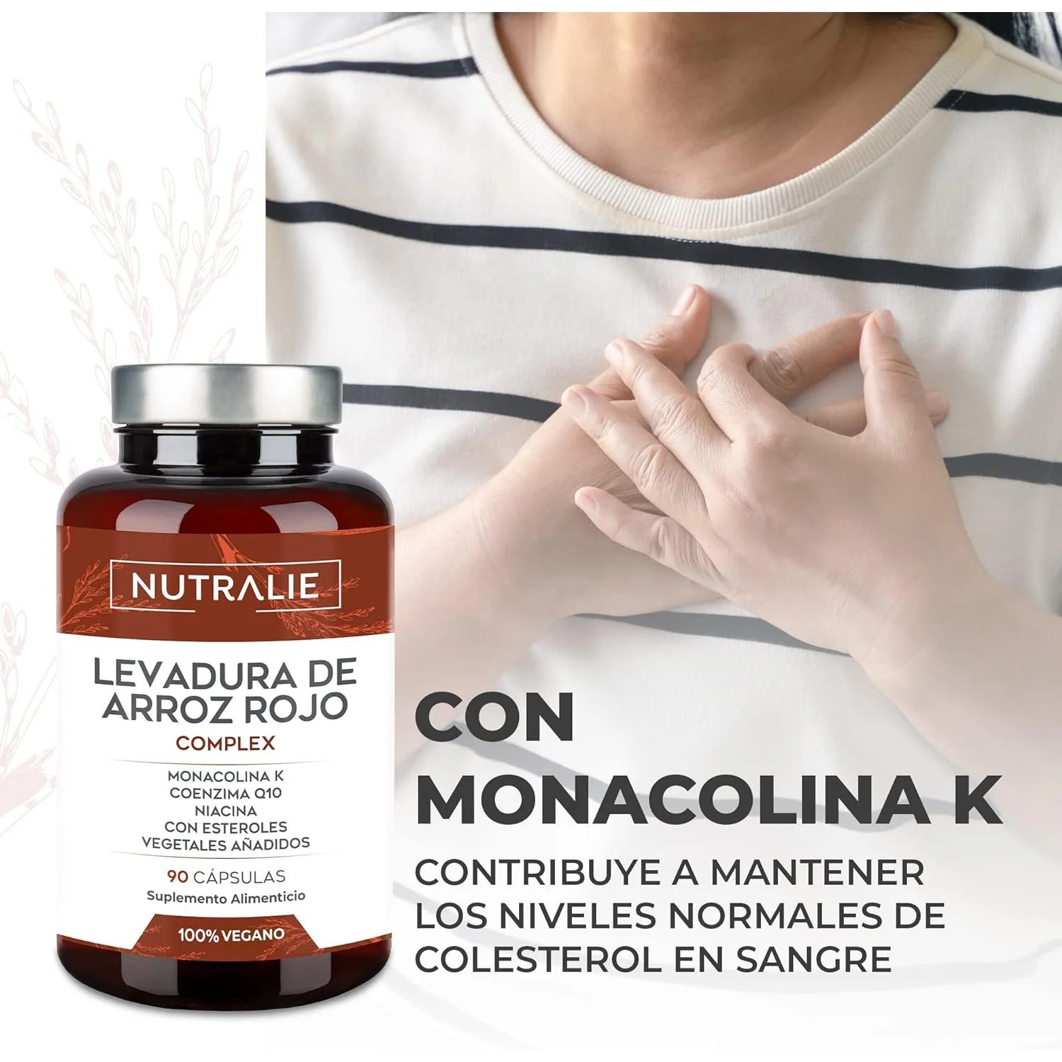 Pack 2x Nutralie Levadura de Arroz Rojo con 2,9mg Monacolina y Q10 90 Cápsulas - Image 3