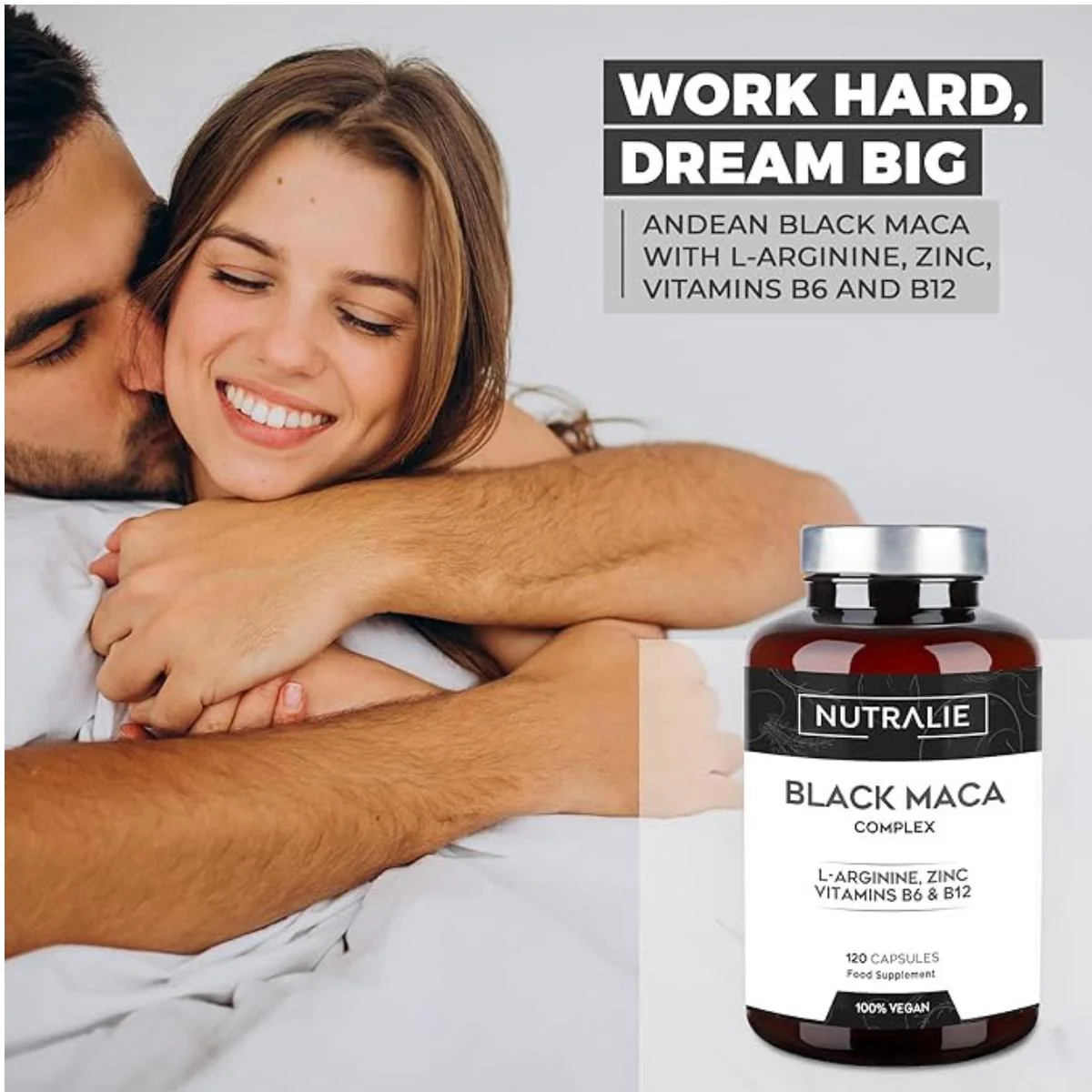 Pack 2x Nutralie Maca negra andina complex + vitaminas B6 + B12, 120 cápsulas - Image 4