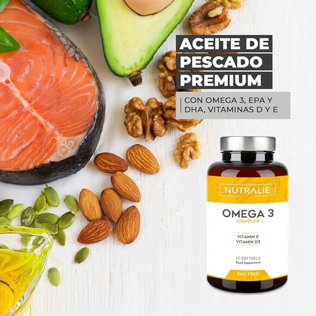 Pack 2x Nutralie Omega 3 Complex 2000mg + Vit E y D3 DHA EPA 60 softgels - Image 4