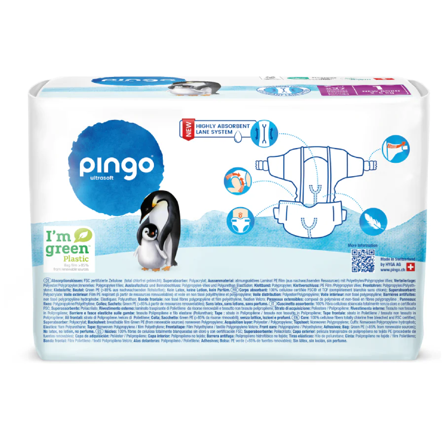 Pack 2x Pañales T1 (2 - 5 Kg) Pingo 27 Uds - Image 3