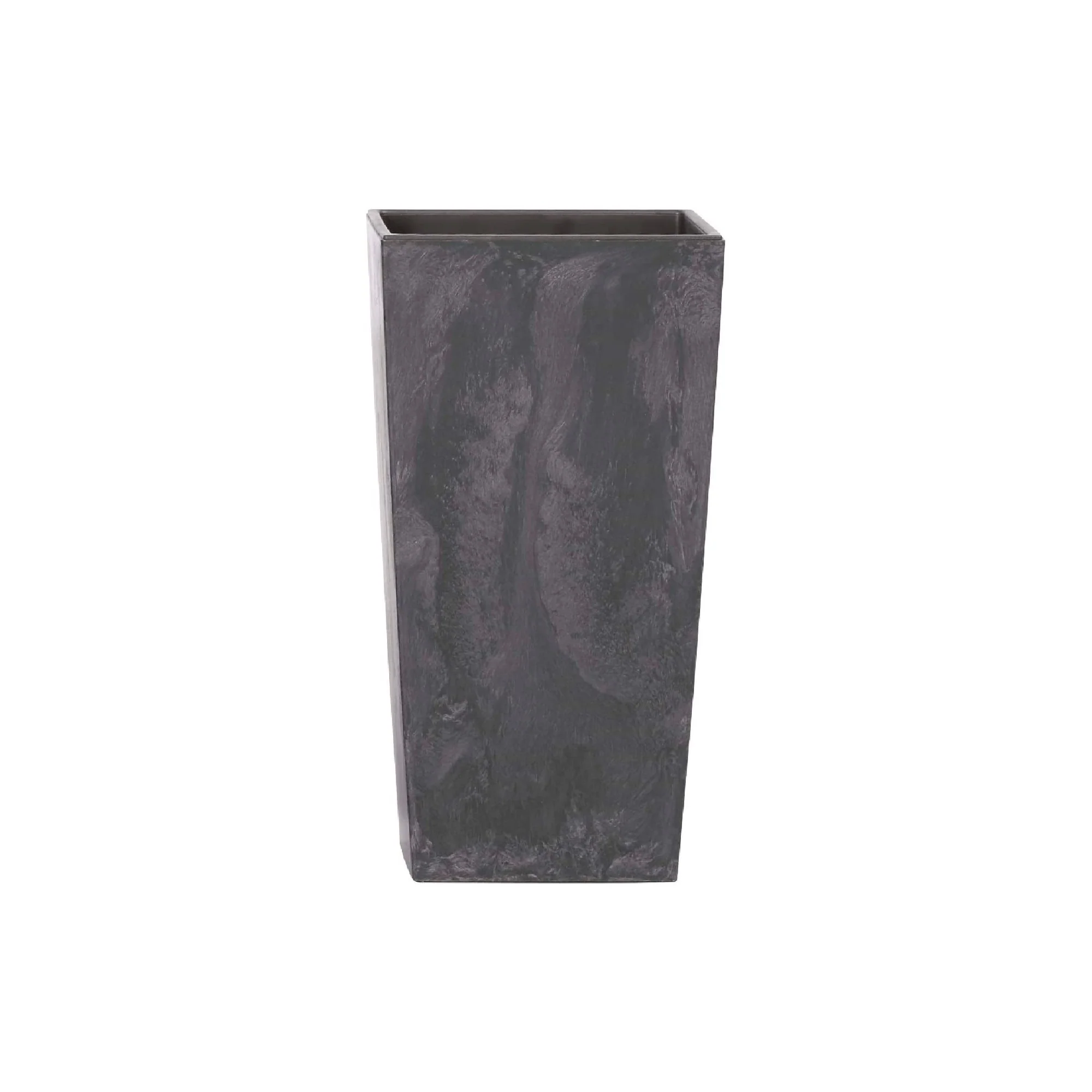 Pack 3 Macetas Altas Prosperplast (11,4/19/35 Litros) Urbi Square Effect De Plastico En Color Antracita Con Deposito. - Image 2