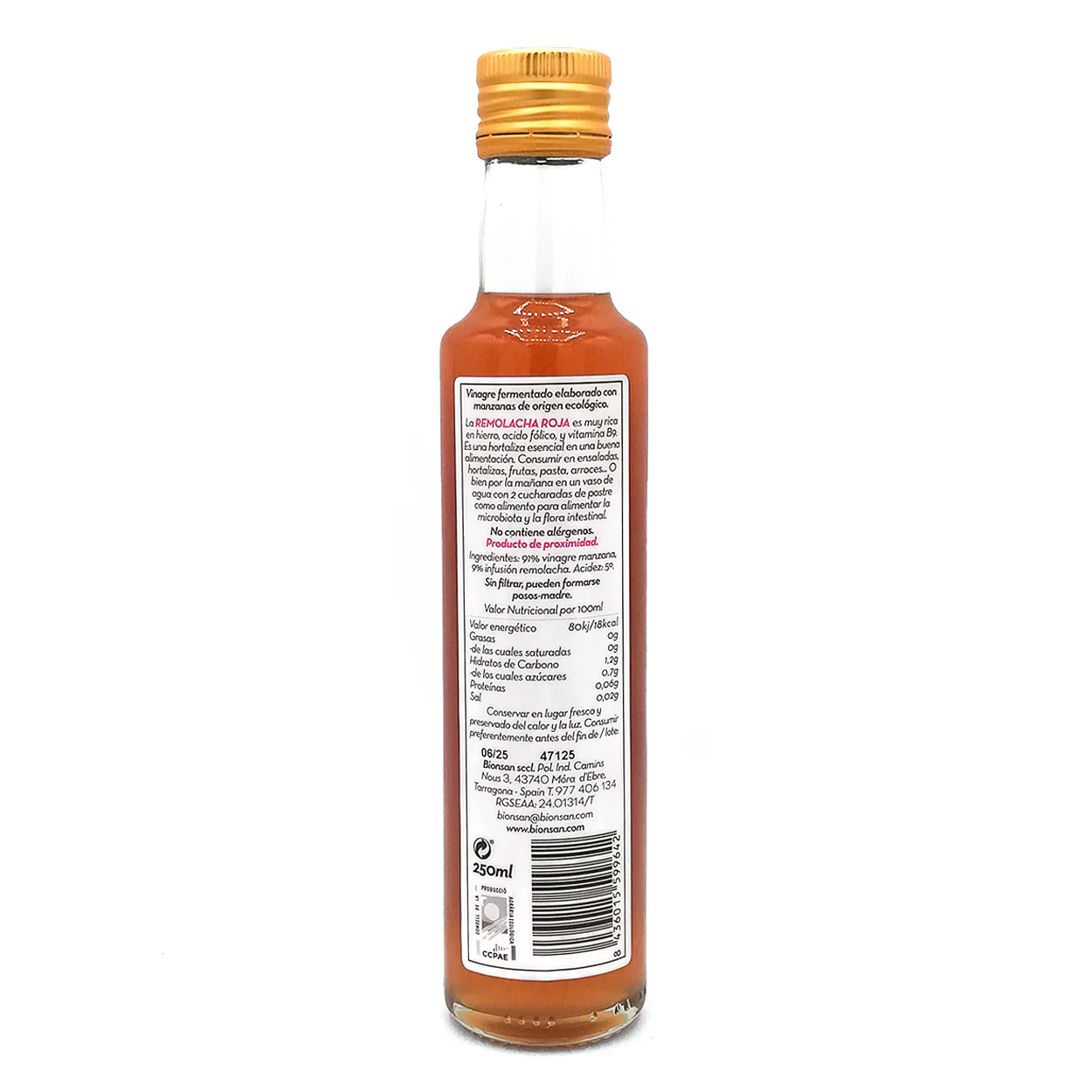 Pack 3 Vinagres De Manzana Sabores Eco Bionsan 250ml - Image 2